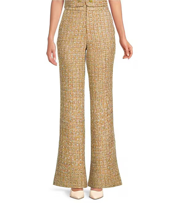 Theo Bell Bottom Tweed Pants