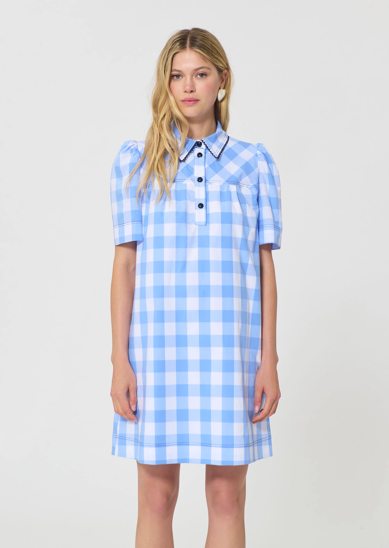 Roddy Dress in Sky Blue Gingham