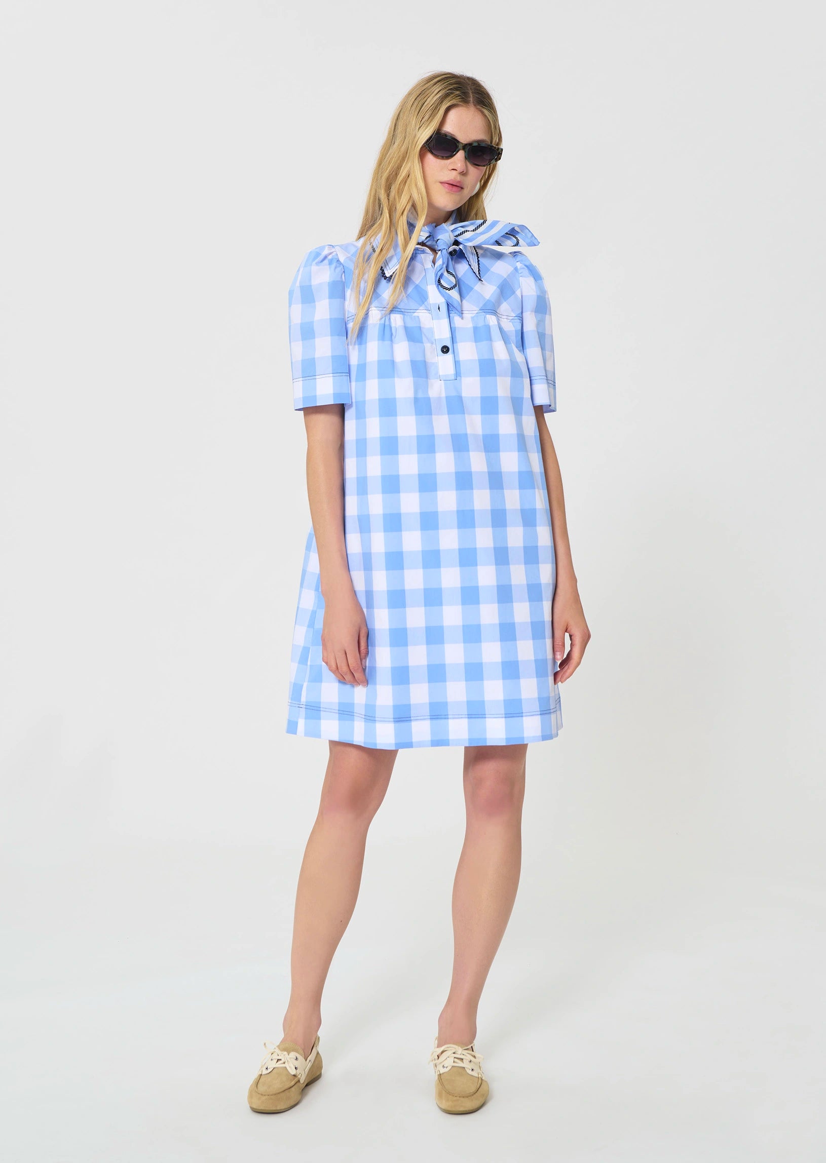 Roddy Dress in Sky Blue Gingham