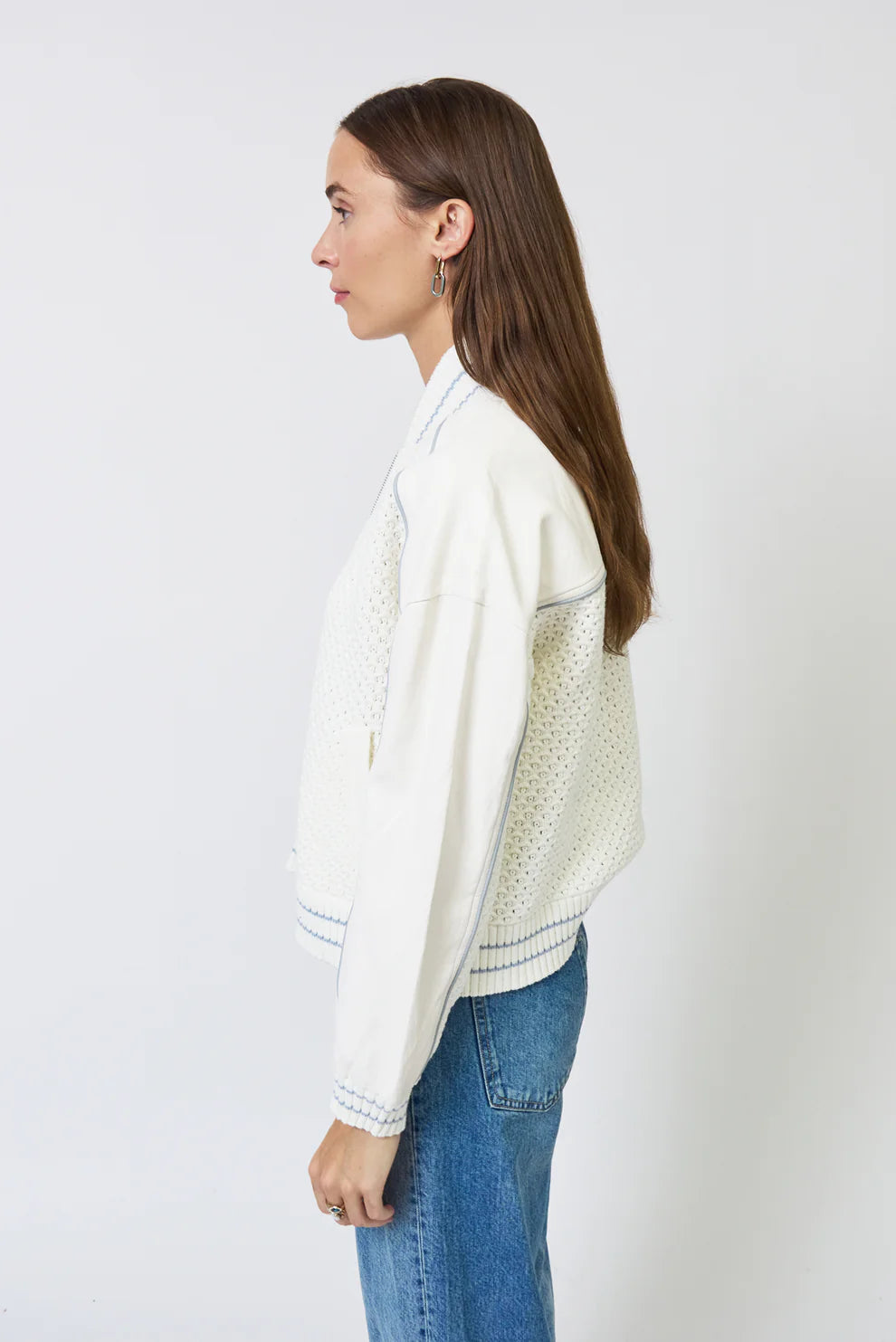 Ophelia Vegan X Crochet Sweater Bomber