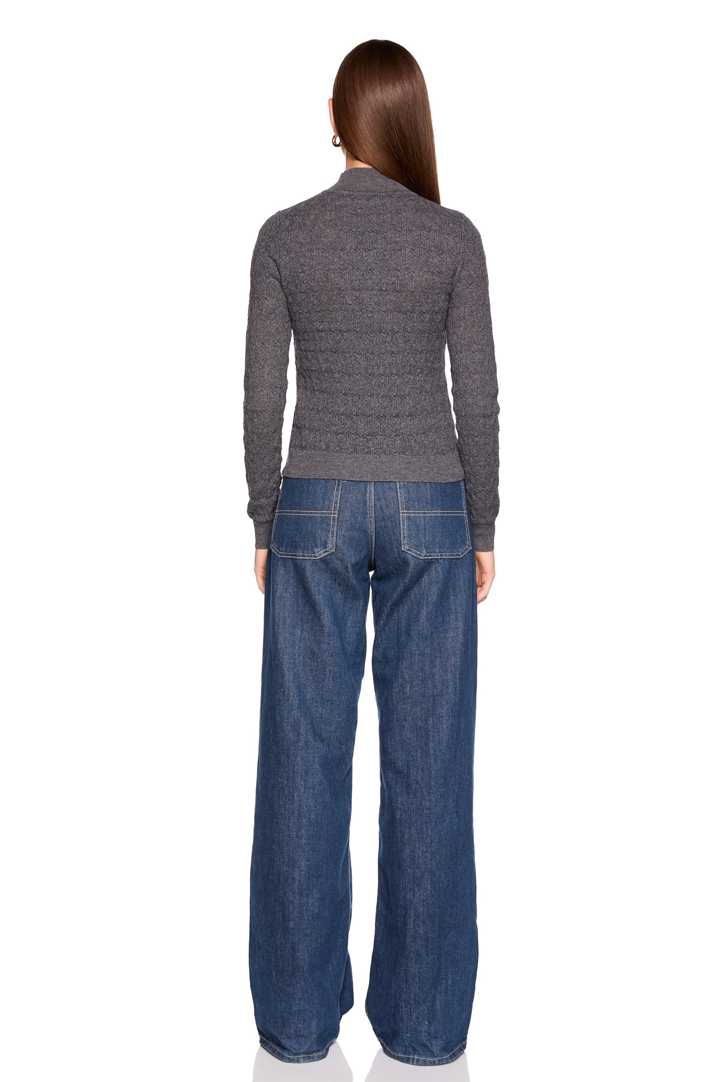 Pointelle Turtle Neck