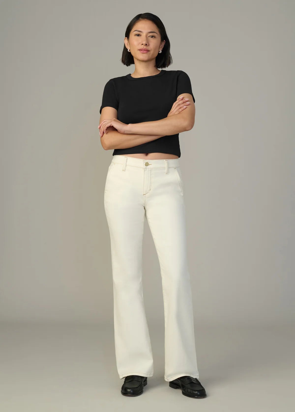 The Provocateur Petite Bootcut in Milk