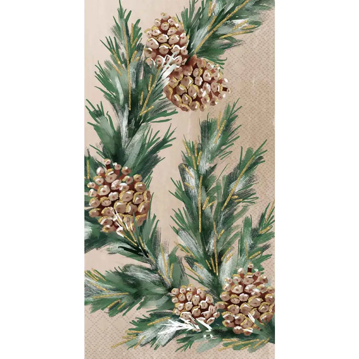 Gilded Swag Cream Christmas Guest Towel