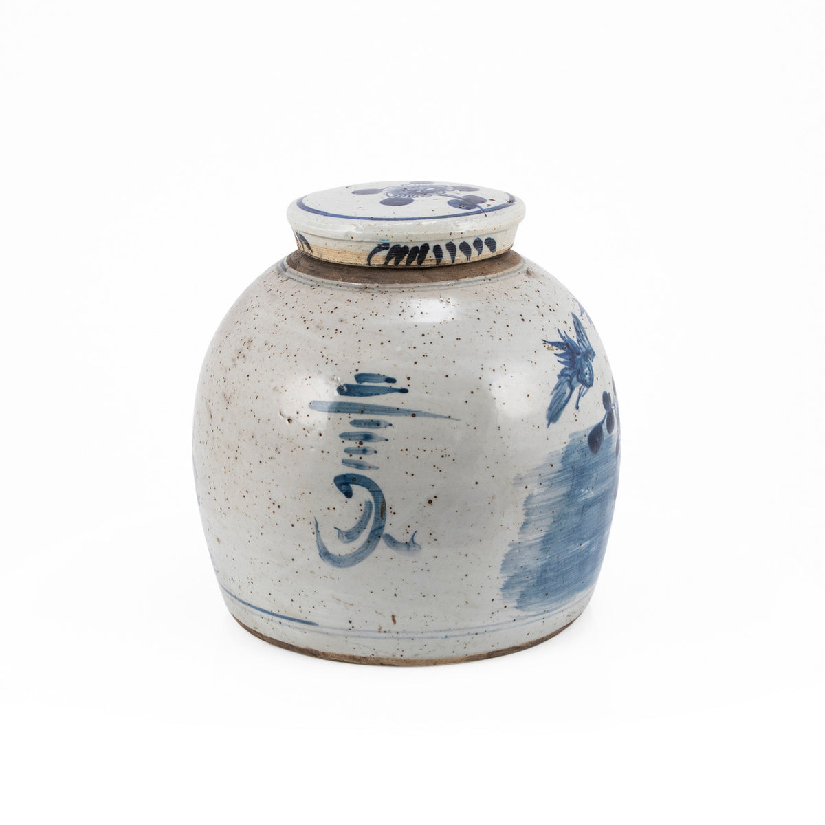 Vintage Ming Jar Flower Bird Motif