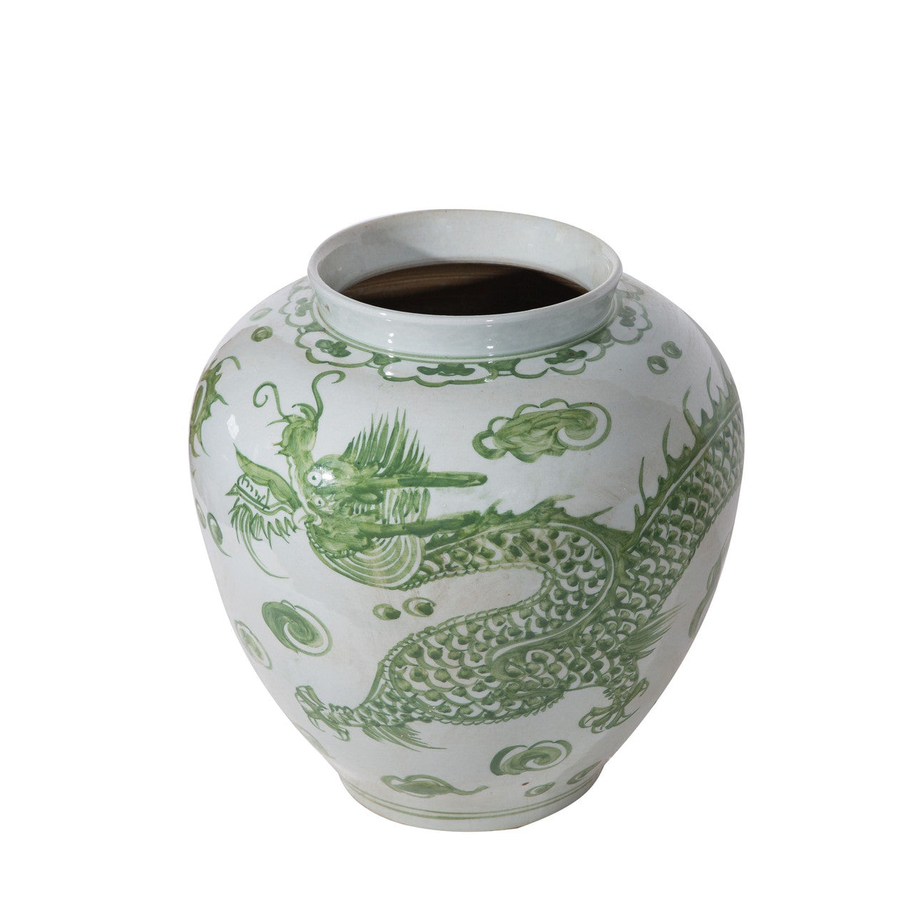 Mint Green Dragon Open Top Jar