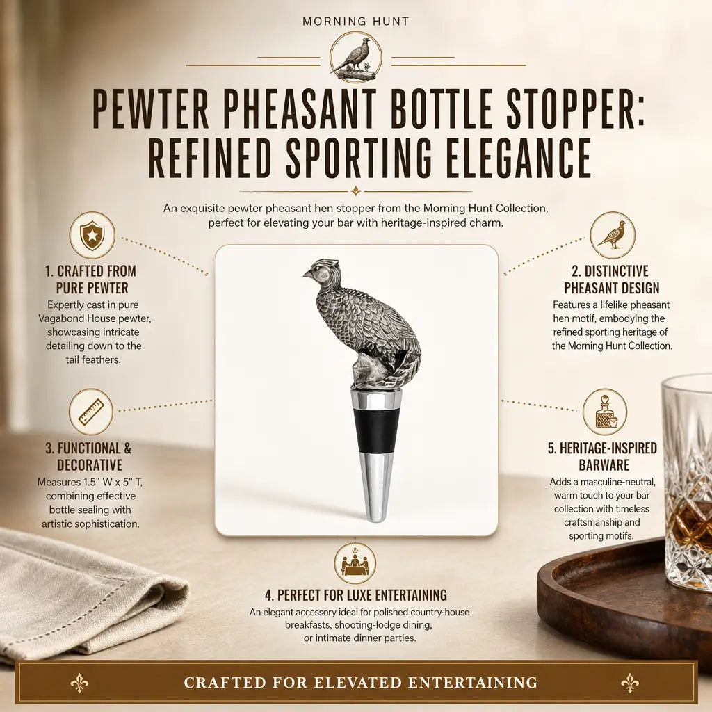 Pewter Pheasant Bottle Stopper