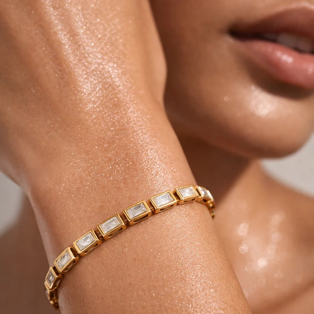 Monroe Baguette Bezel Tennis Bracelet
