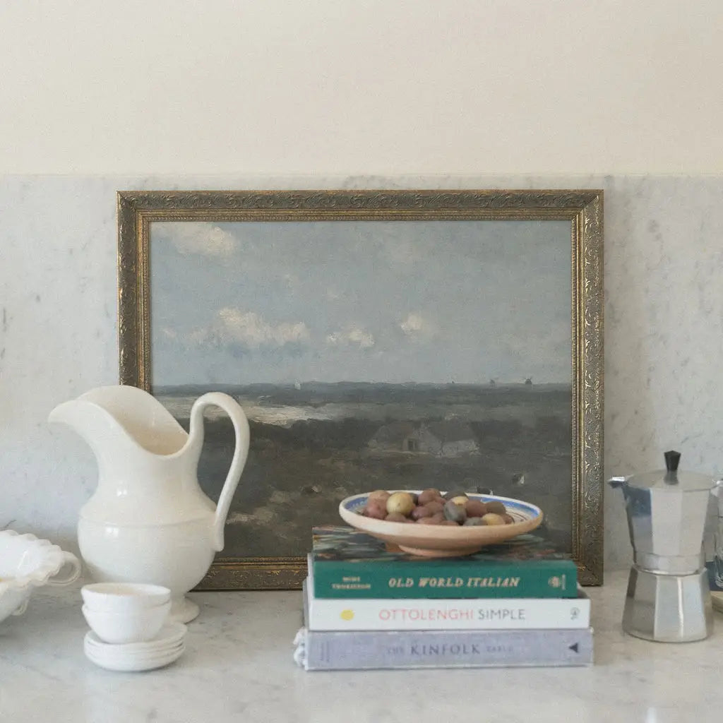 Coastal Farm Framed Antique Art