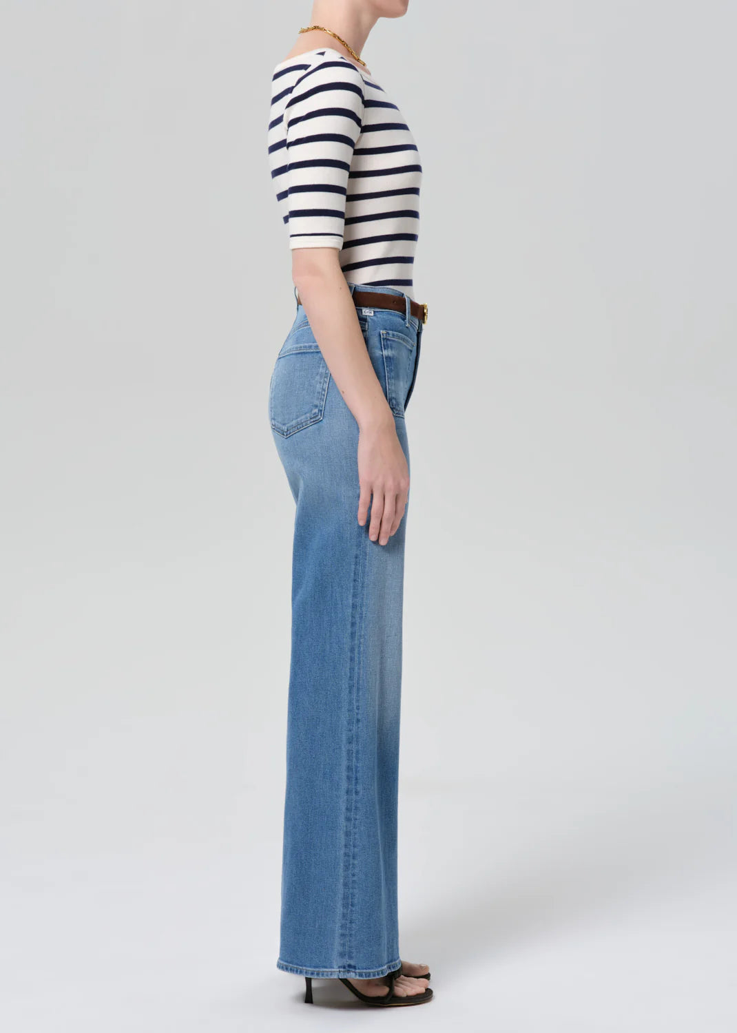 Kimberly Patch Pocket Flare Jeans in Adore
