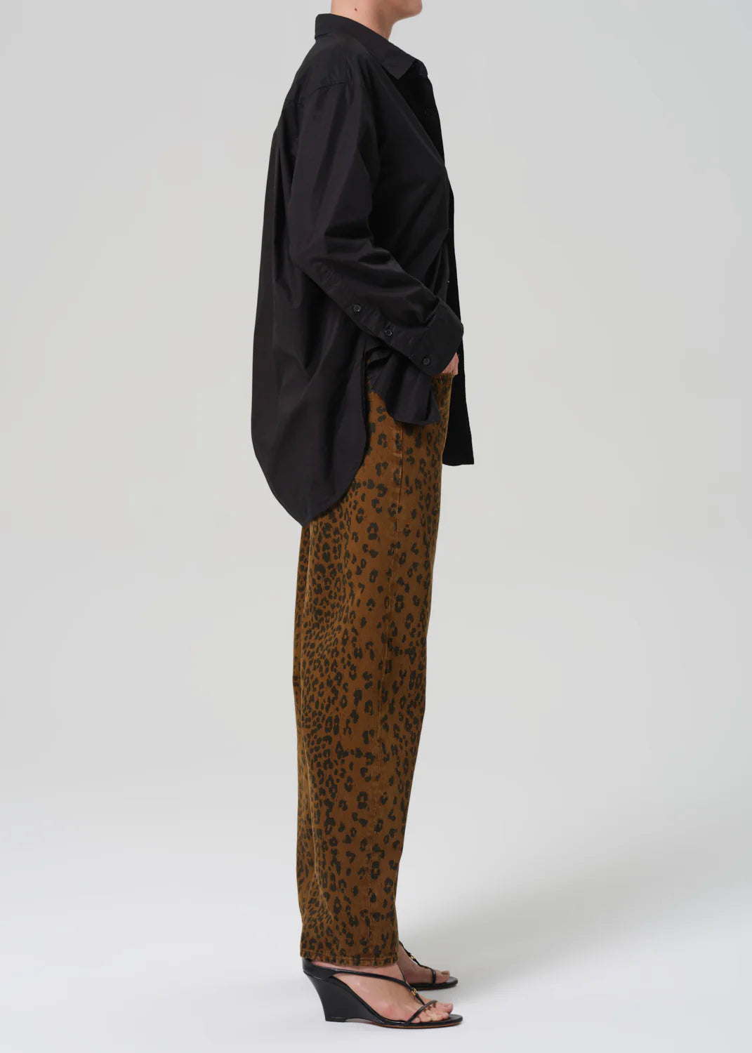 Miro Long Relaxed Jean in Cheetah