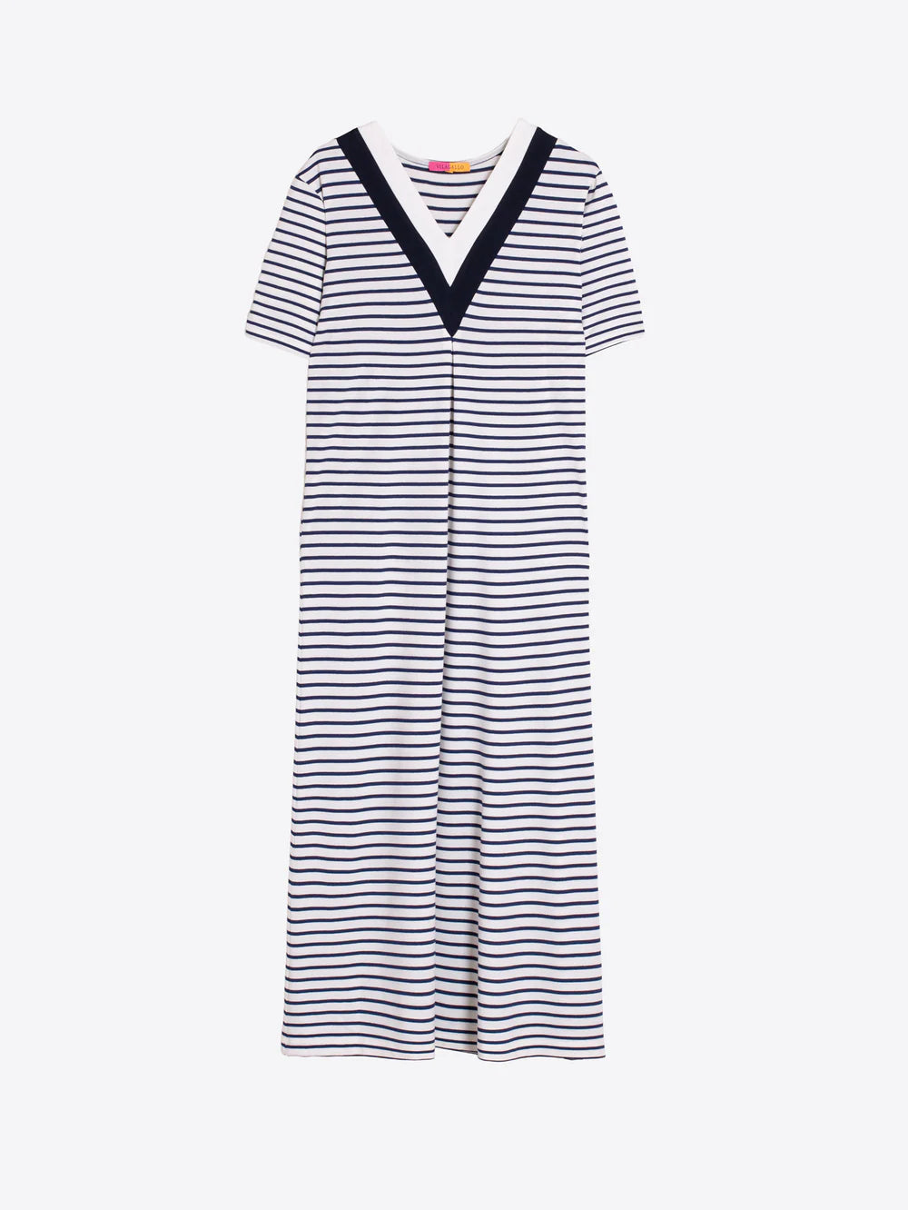 Navy Long Striped Dress