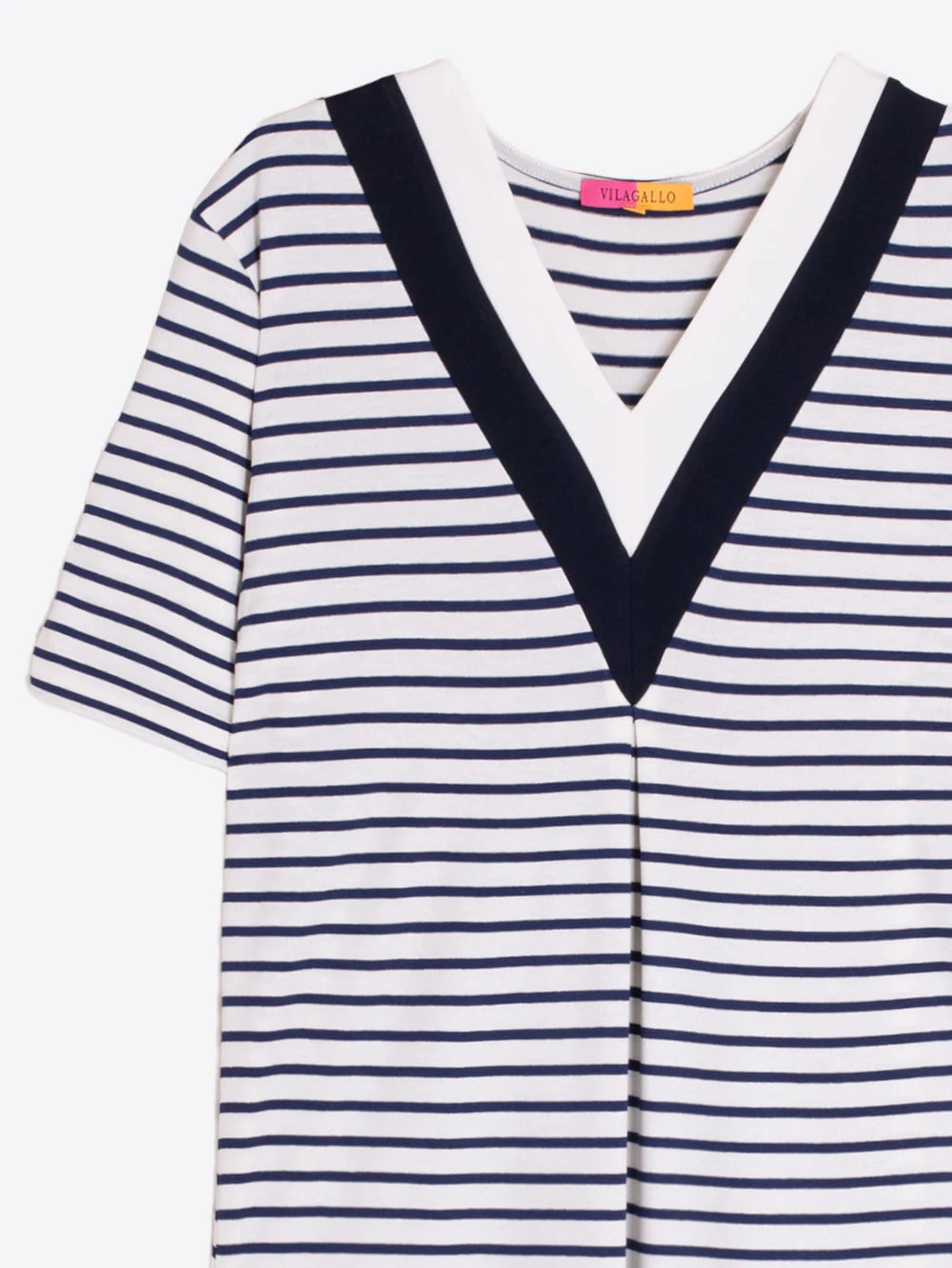 Navy Long Striped Dress