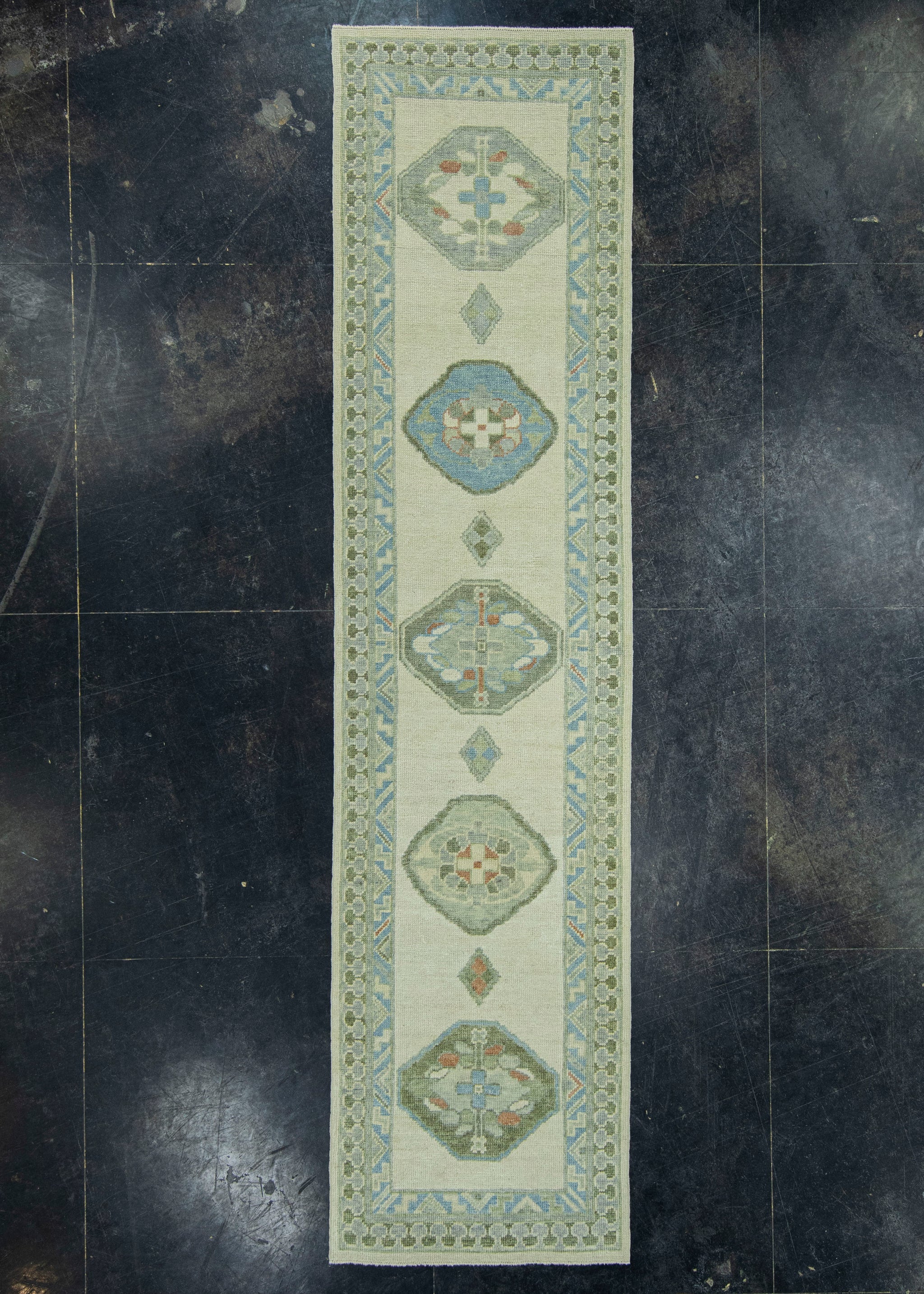 Turkish Oushak Runner 2'7" x 10'8"