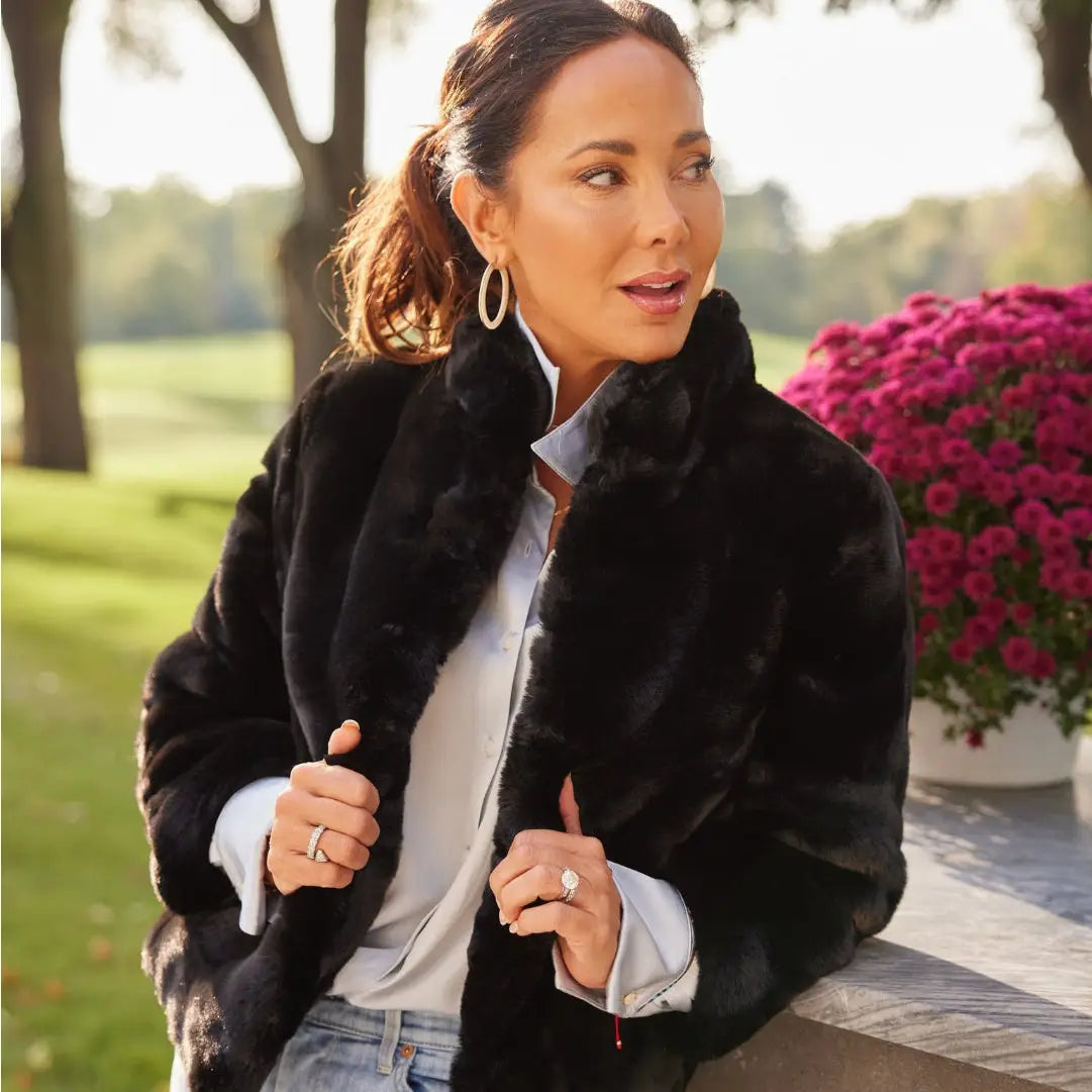 Reversible Faux Fur Bomber Jacket