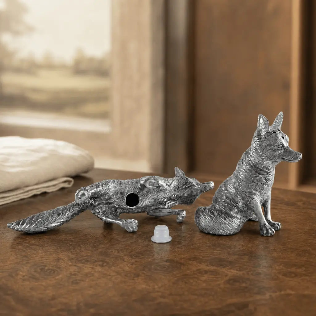 Pewter Foxes Salt & Pepper Set