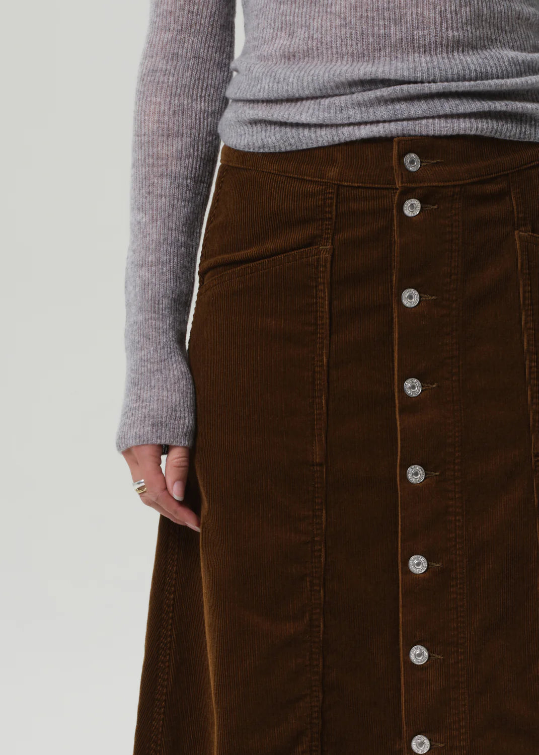 Devin A Line Corduroy Skirt