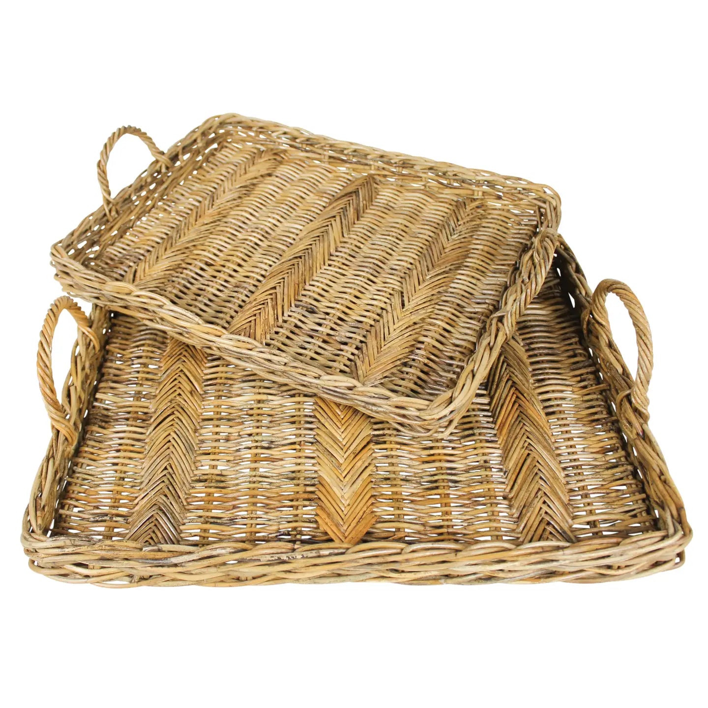 Valero Rectangle Herringbone Weave Tray