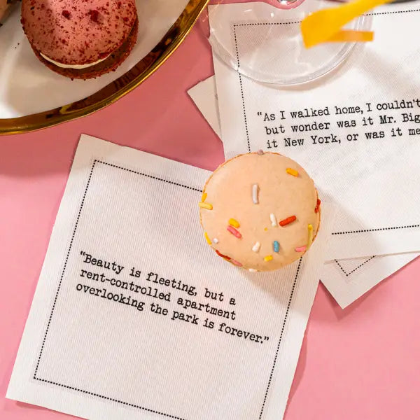 Carrie Bradshaw Quotes White Cotton Cocktail