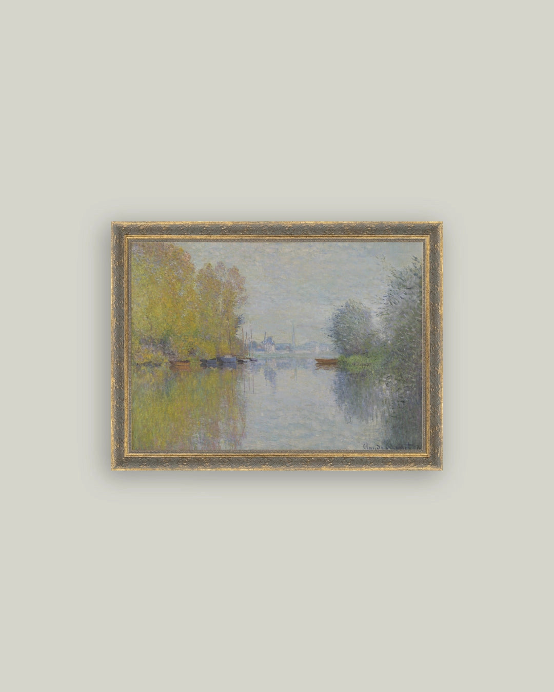 Autumn on the Seine Framed Antique Art