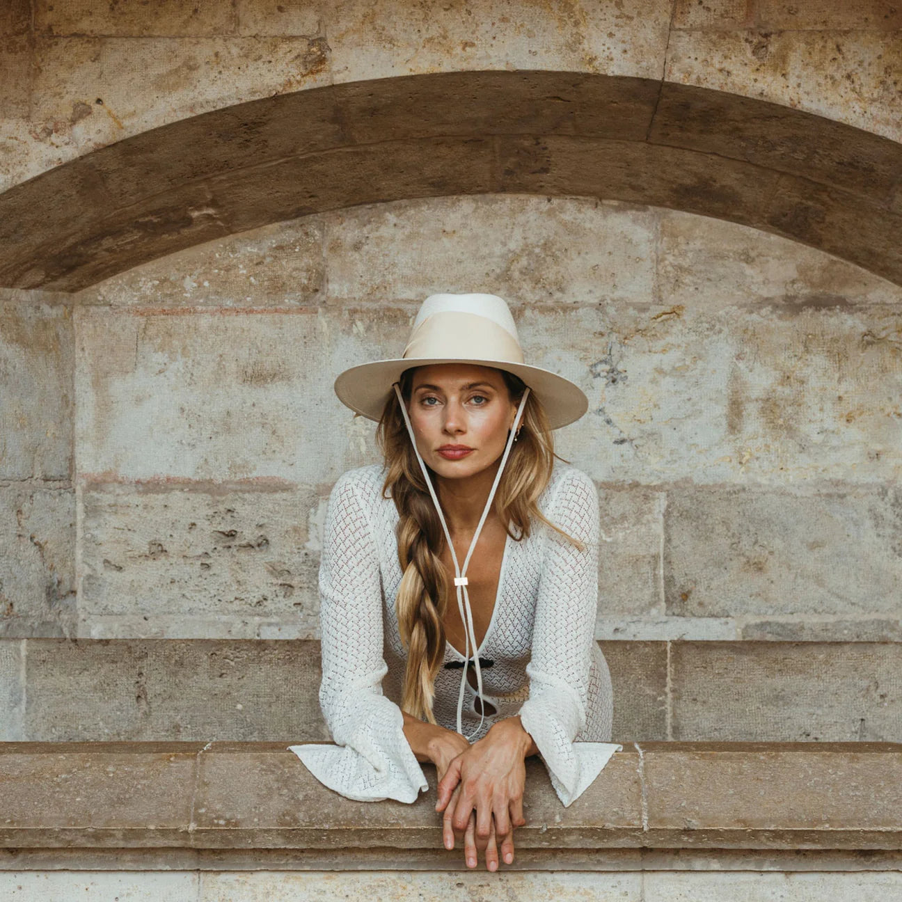 Field Gardenia Hat in Bone
