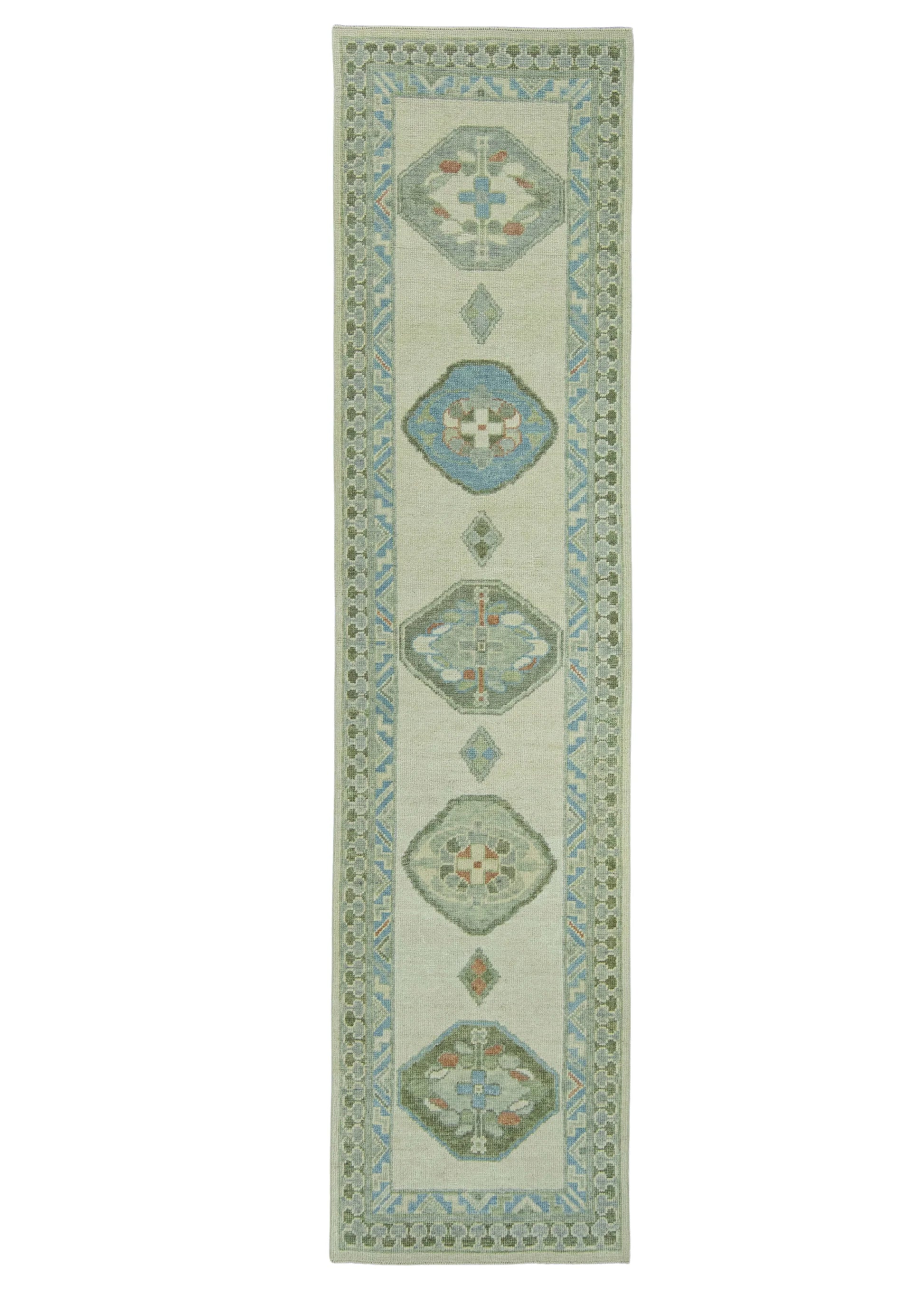 Turkish Oushak Runner 2'7" x 10'8"