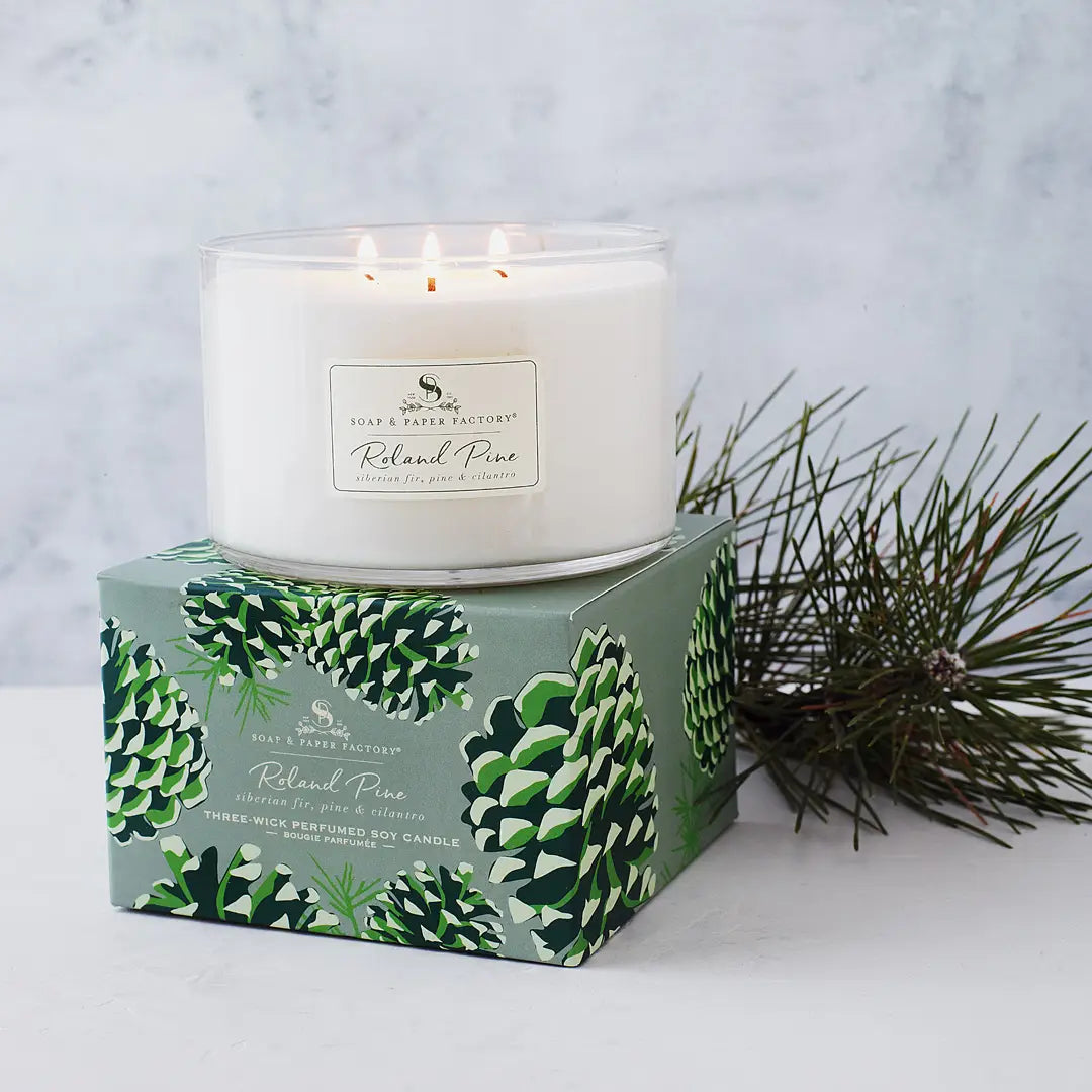 Roland Pine Three-Wick Soy Candle