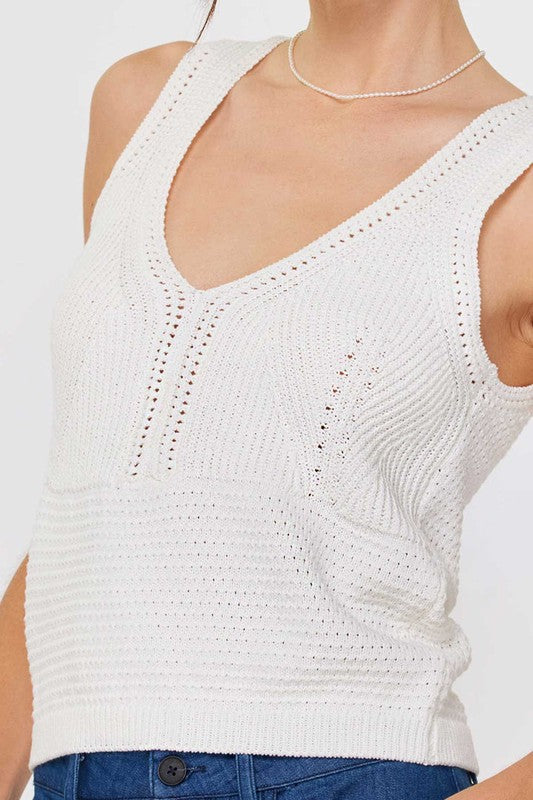 V-Neck Tank Top Sweater