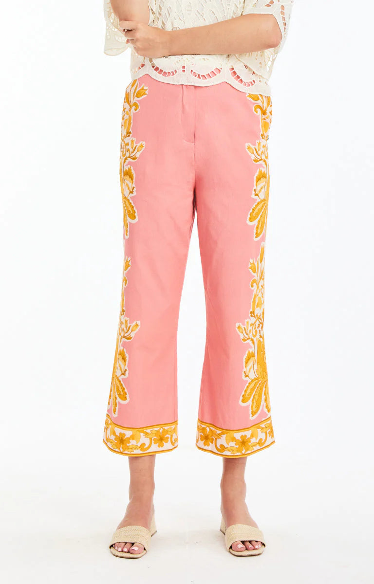 Cropped Taylor Pant in Florentine Blush