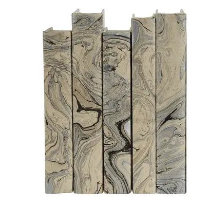 Quick Ship Black & Silver Marble Decorative Book