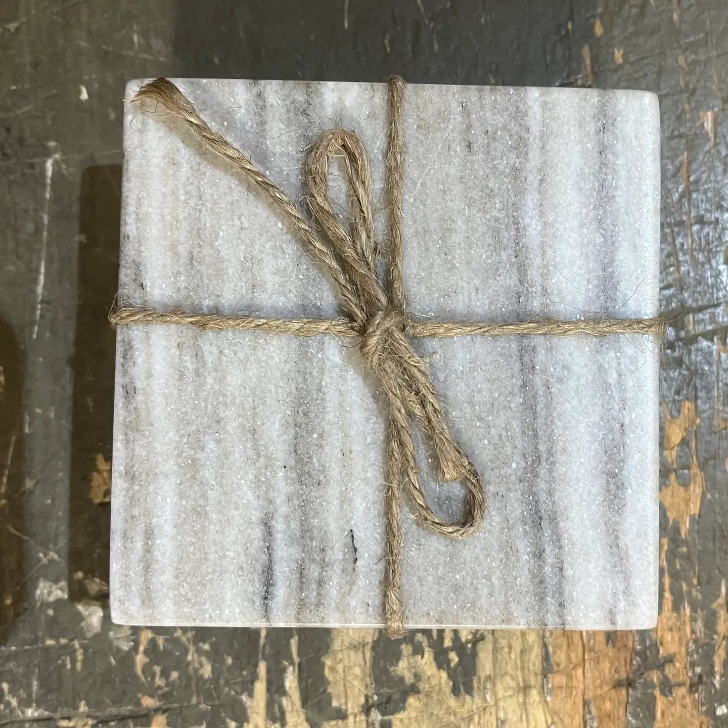 Brown Galaxy Marble Square Coasters