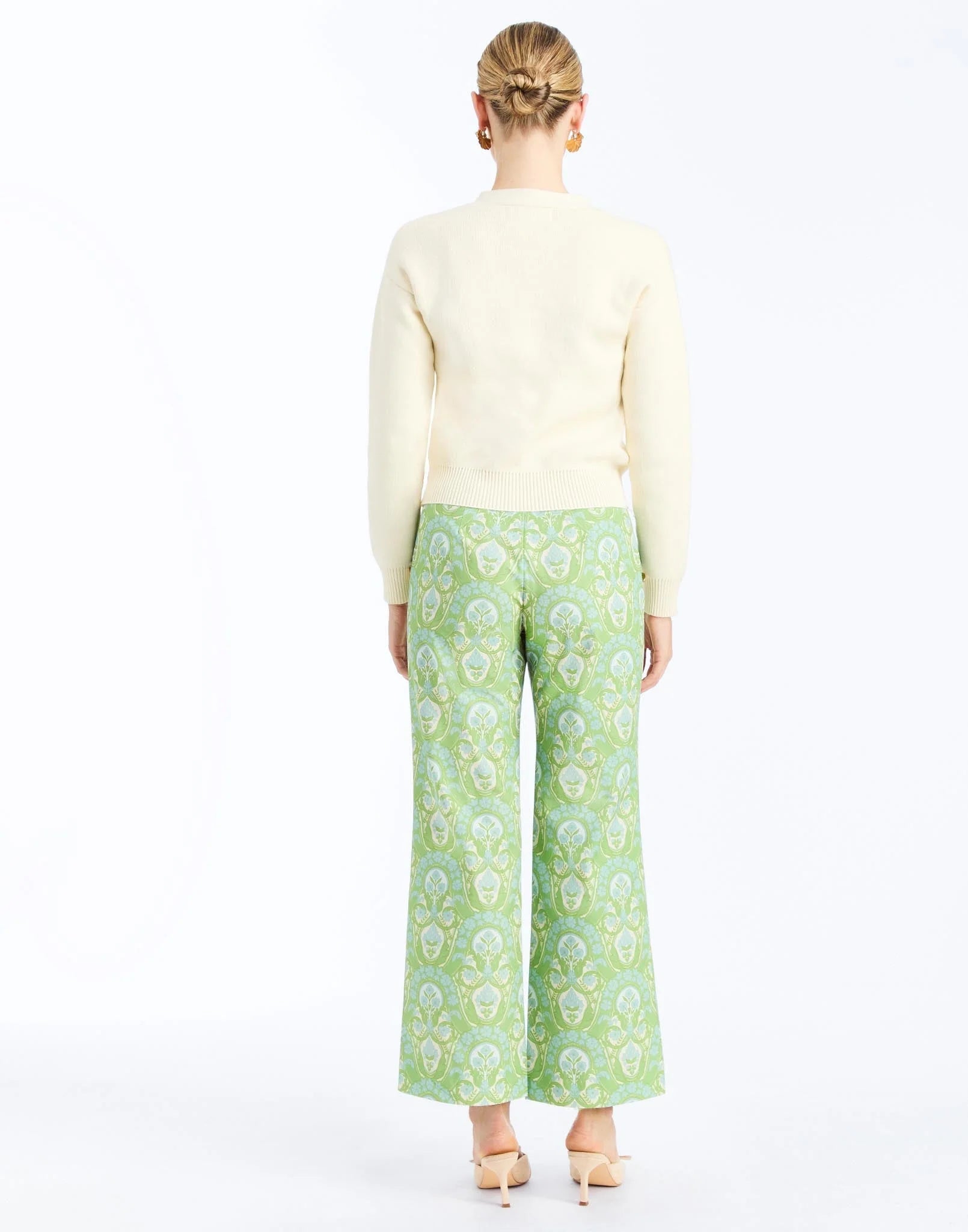 Antonella Pants in Trellis Verte