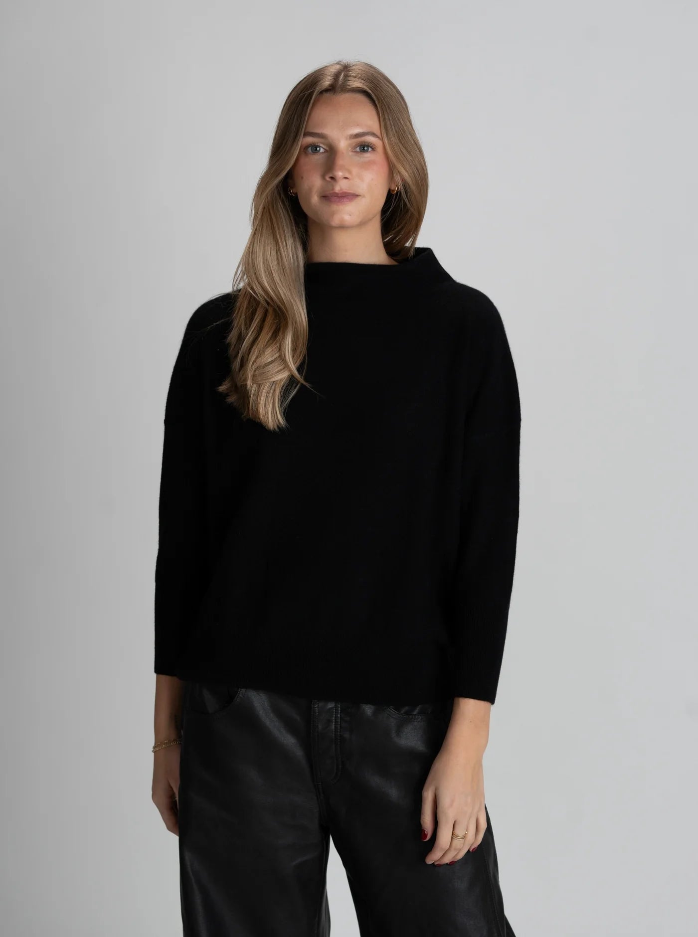 Rowan 3/4 Sleeve Mock Neck Sweater