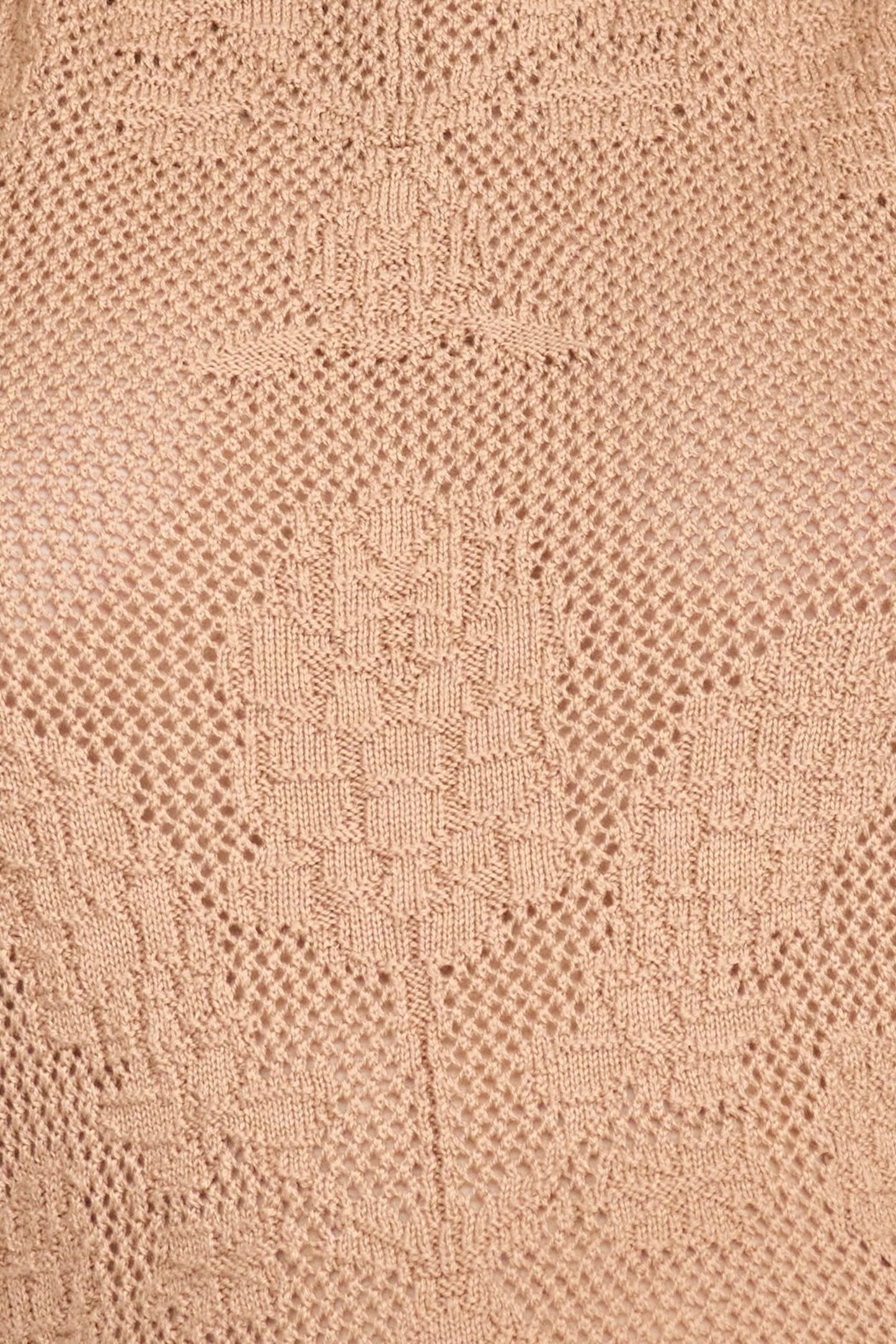 Verona Floral Knit Skirt in Biscuit