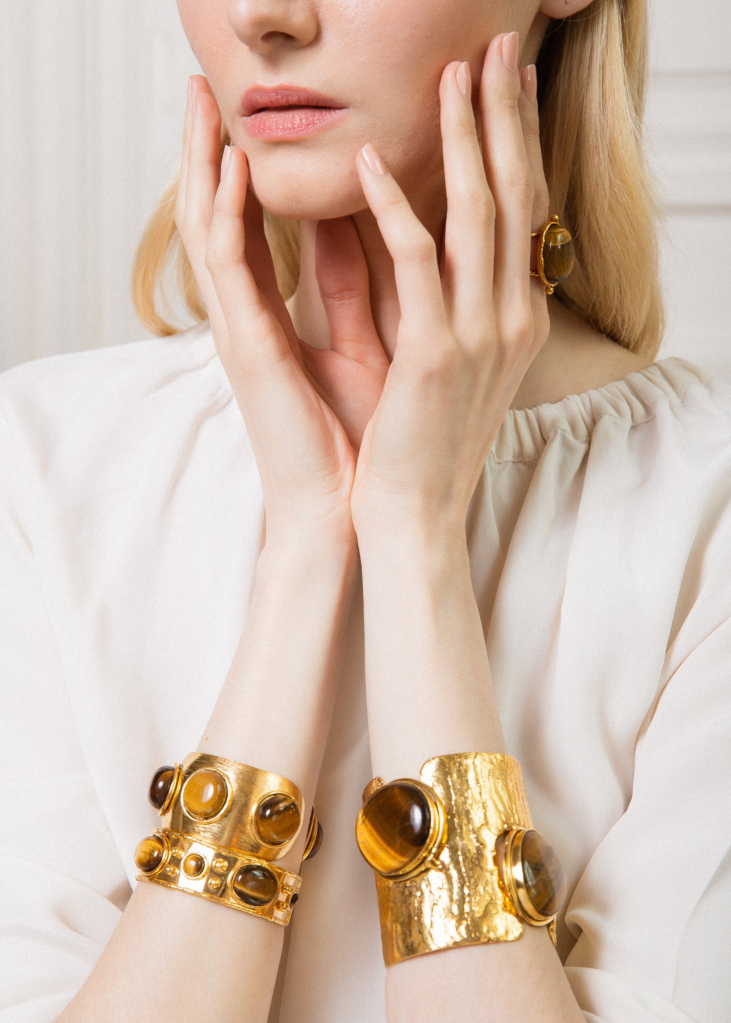 Tiger Eye Ajouree Cuff
