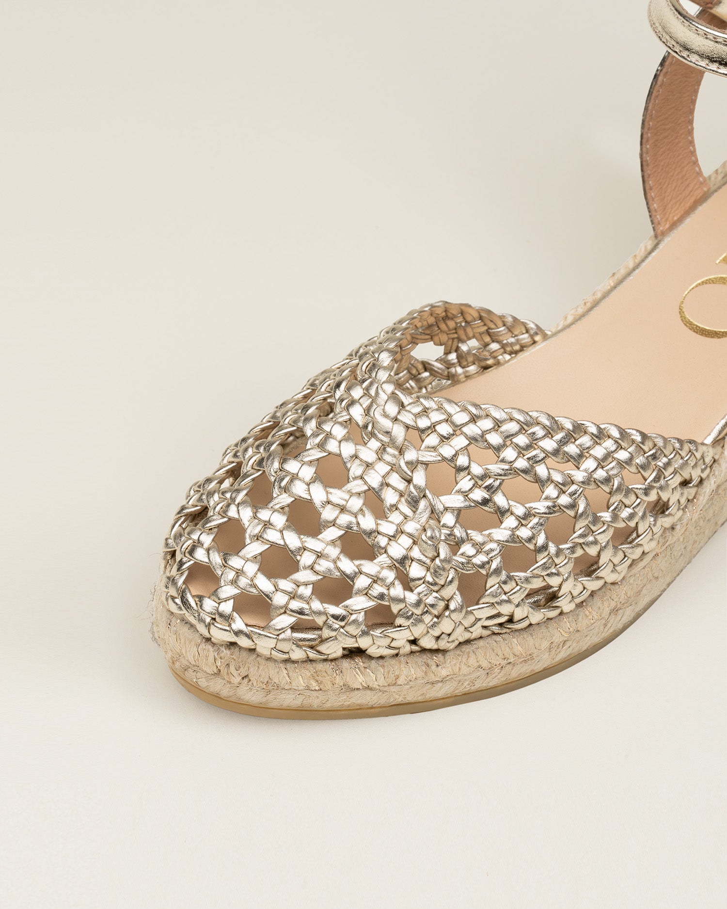 Copitre Gold Women’s Low Wedge Espadrilles