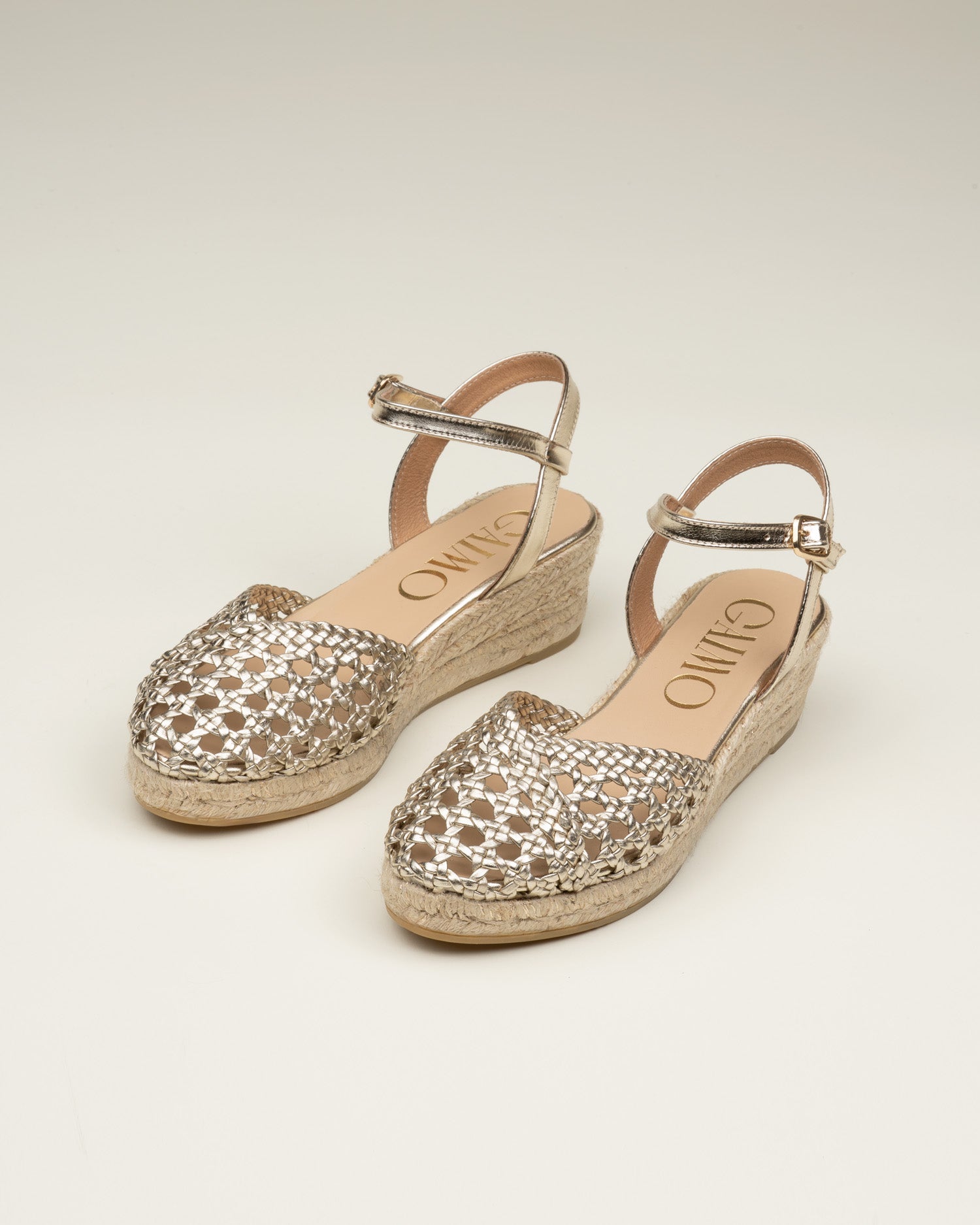 Copitre Gold Women’s Low Wedge Espadrilles