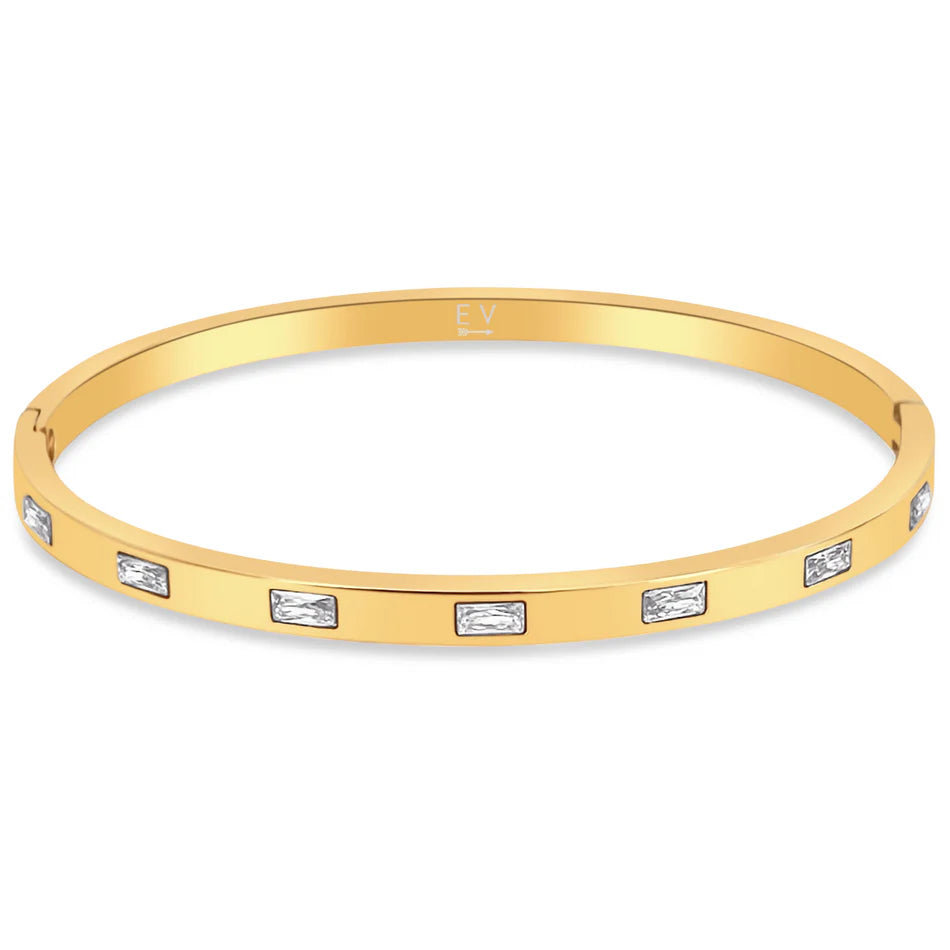 Elena Baguette Bangle Bracelet