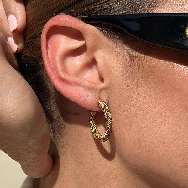 Wynn Mesh Hoop Earrings