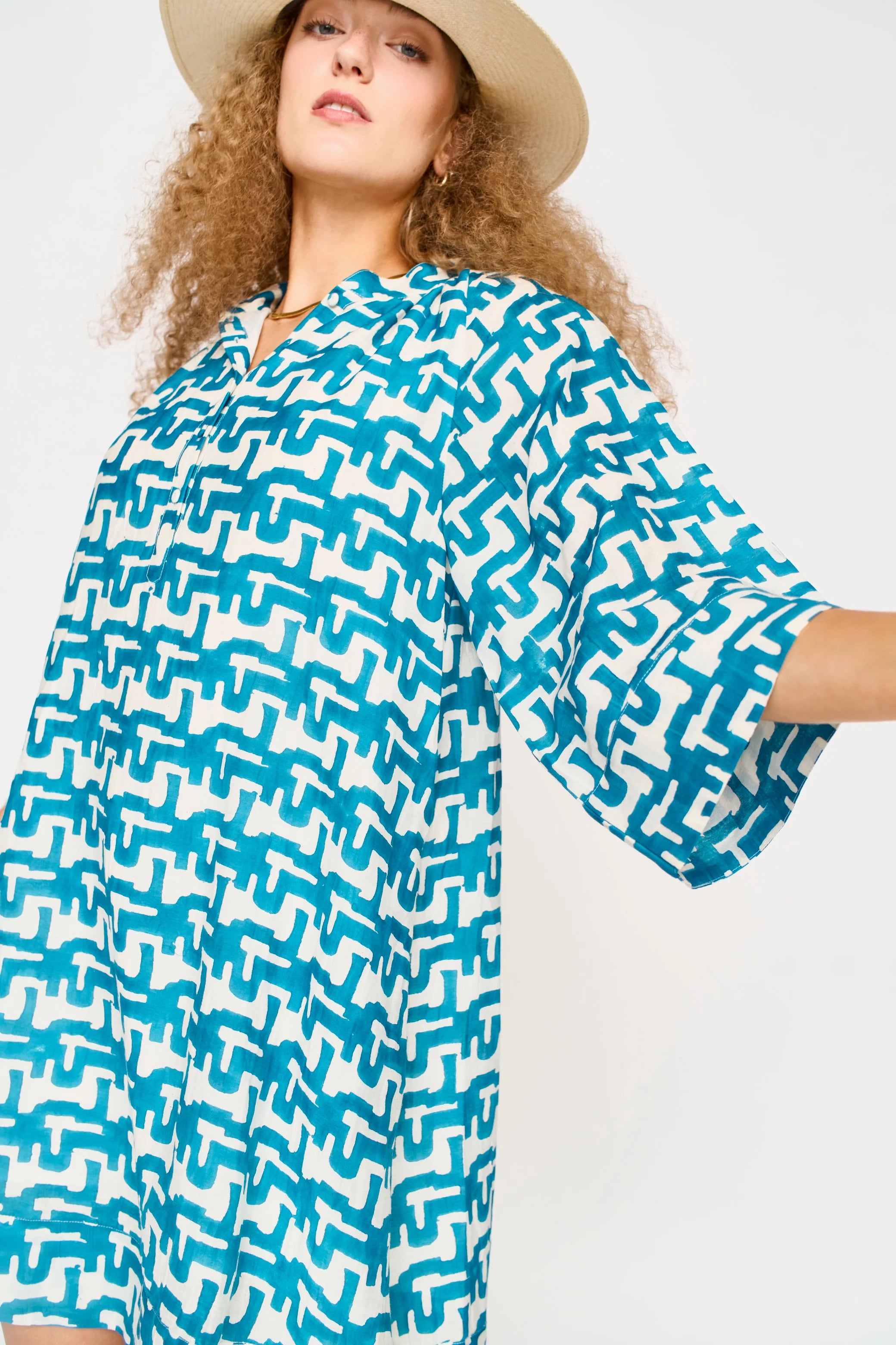 Faro Dress in Azure Popova