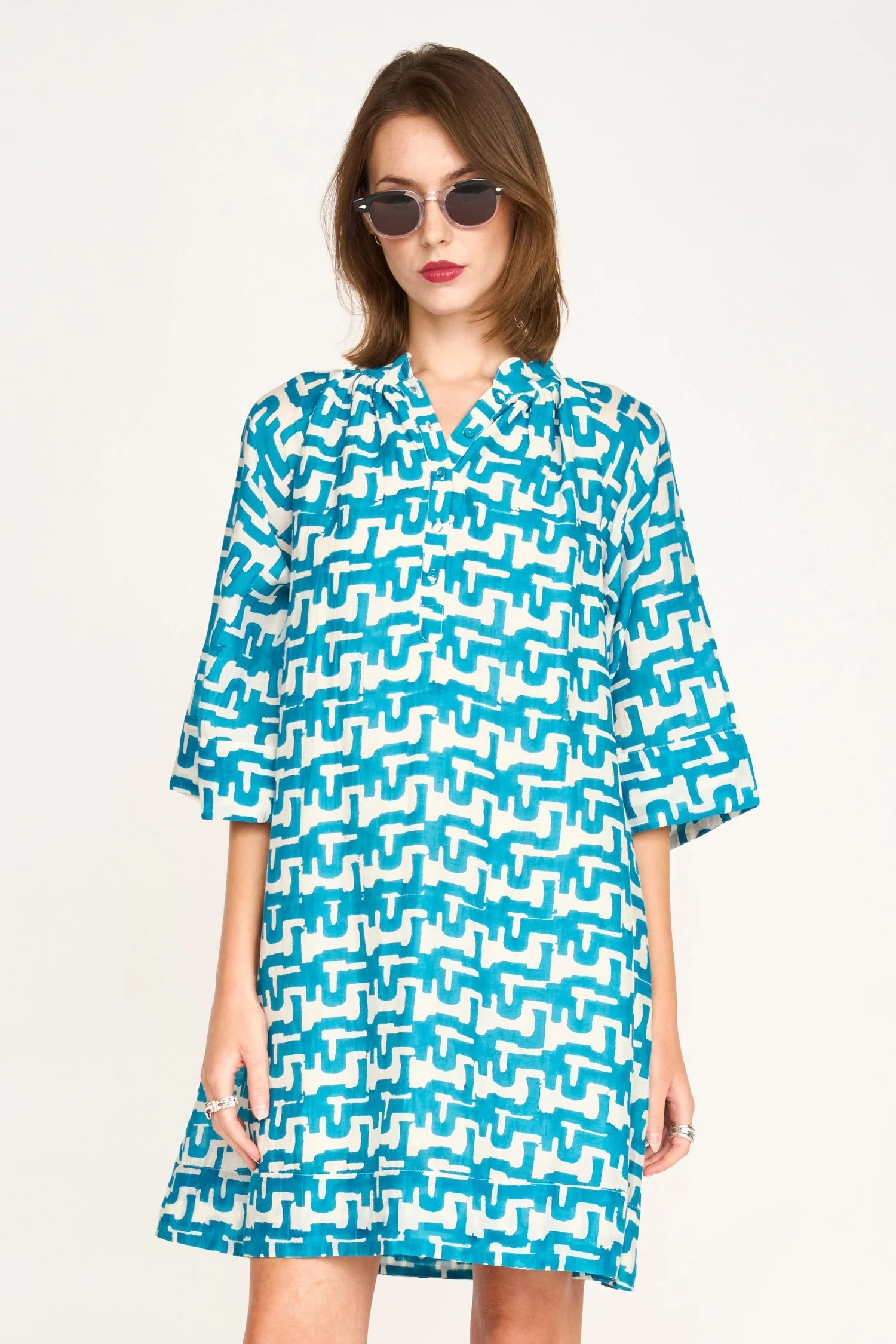 Faro Dress in Azure Popova