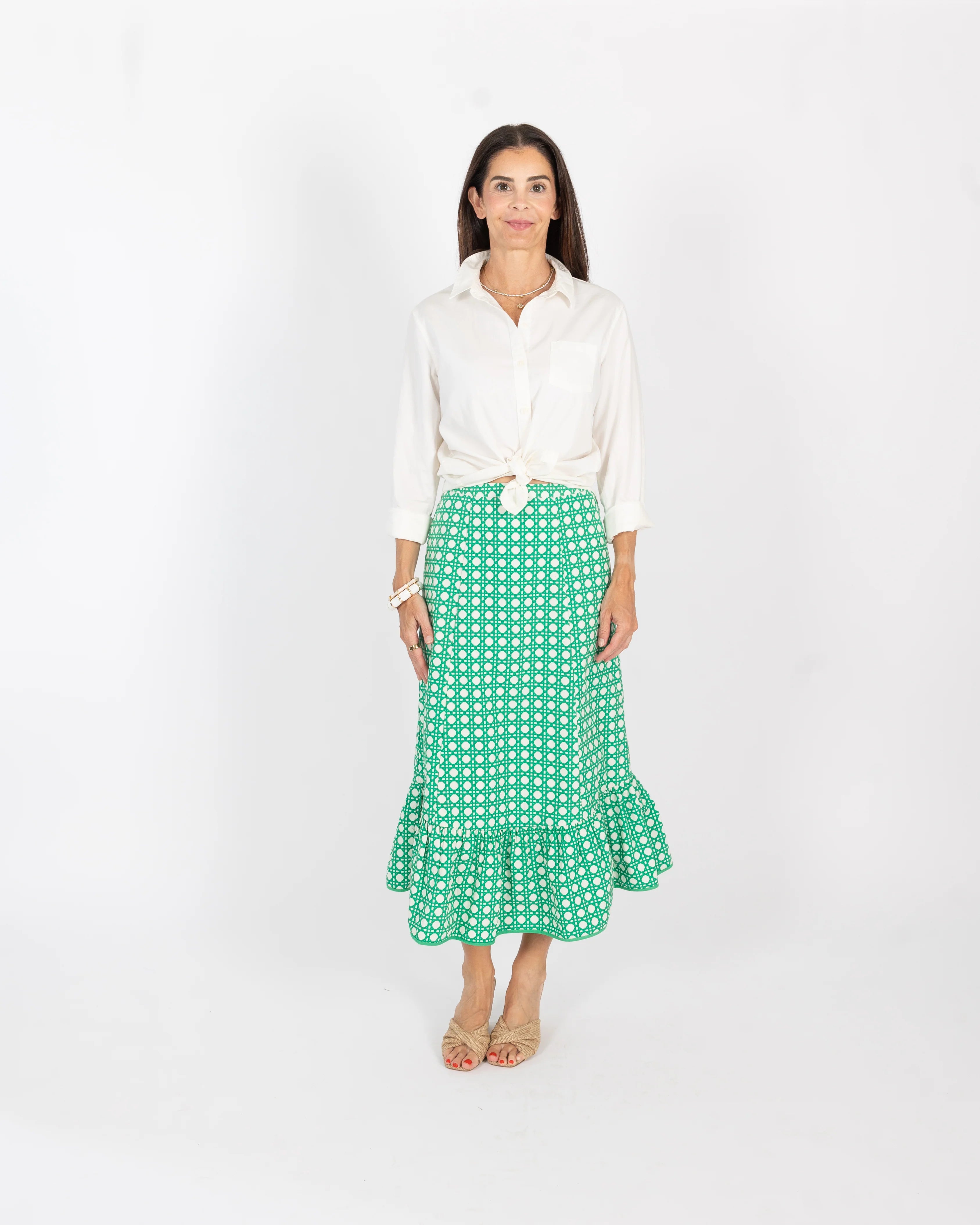 Addie Skirt - Green Cane