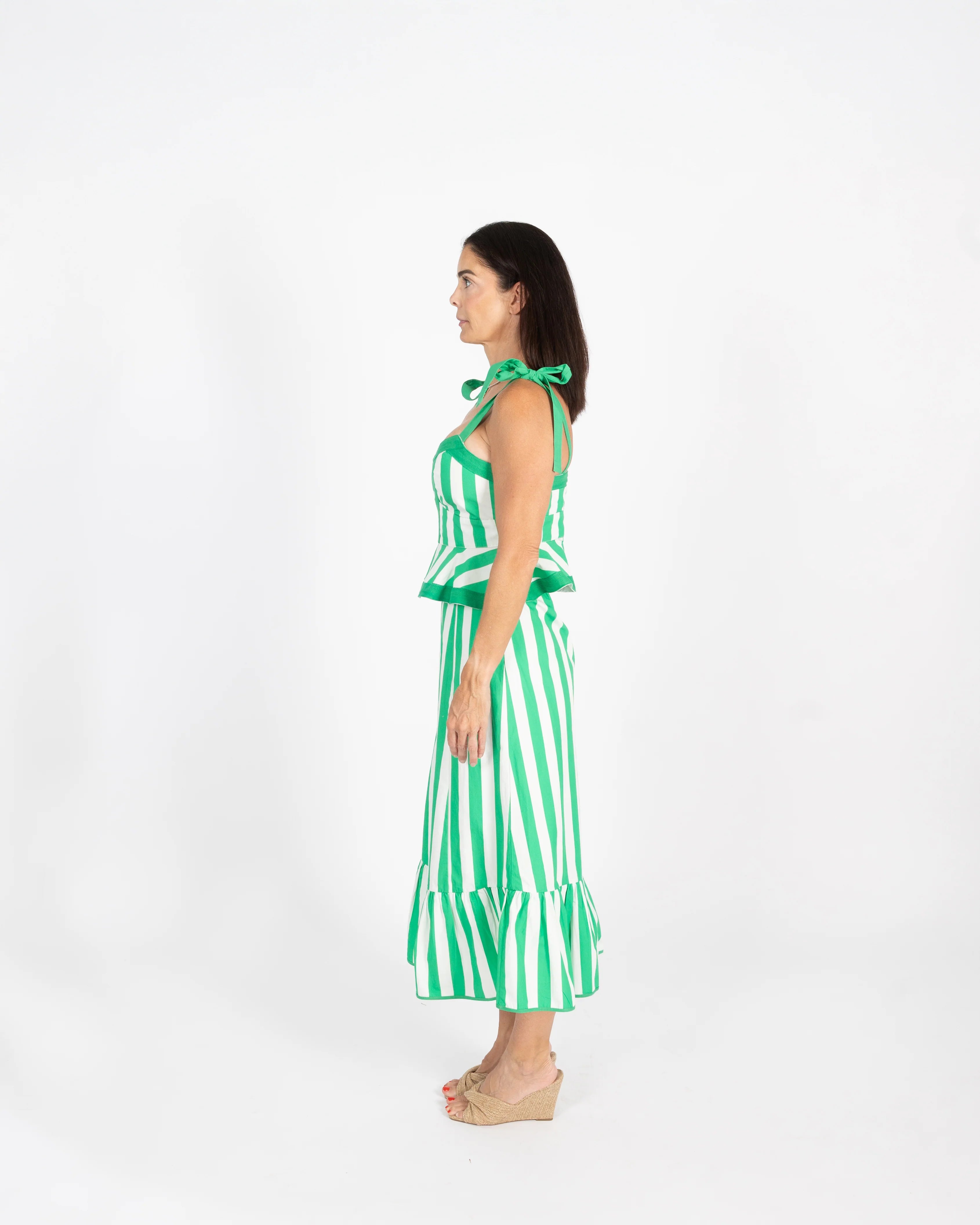 Addie Top Tie Version - Green Cane
