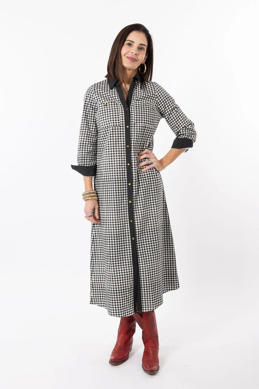 Harper Dress - Black Gingham