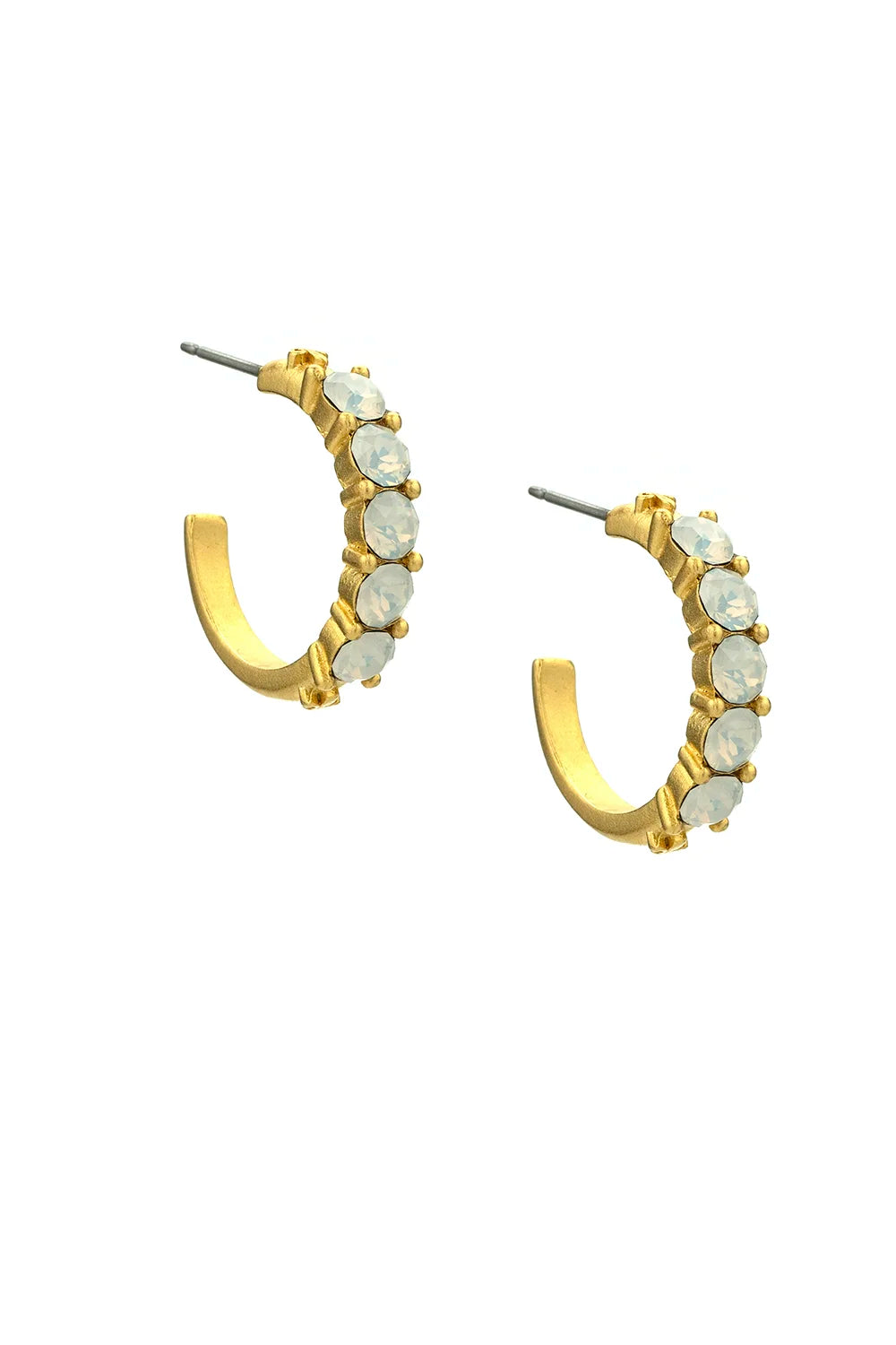 Cinq Austrian Crystal Gold Huggies