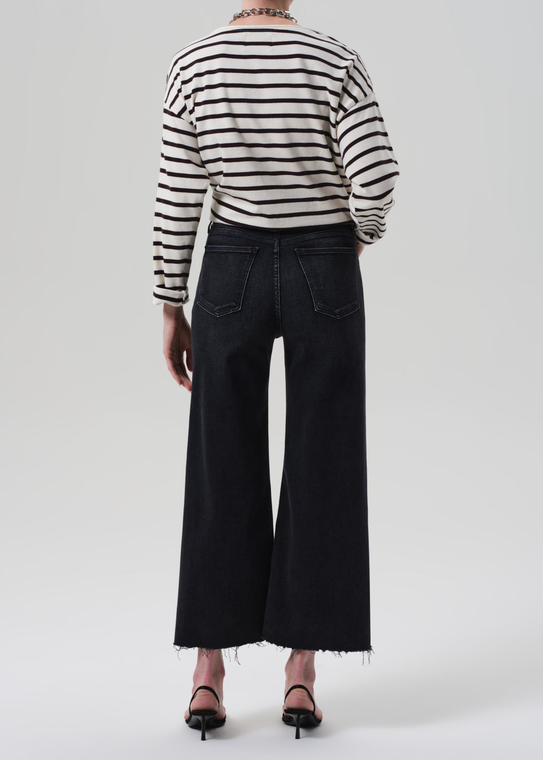 Lyra Wide Leg Crop Raw Hem