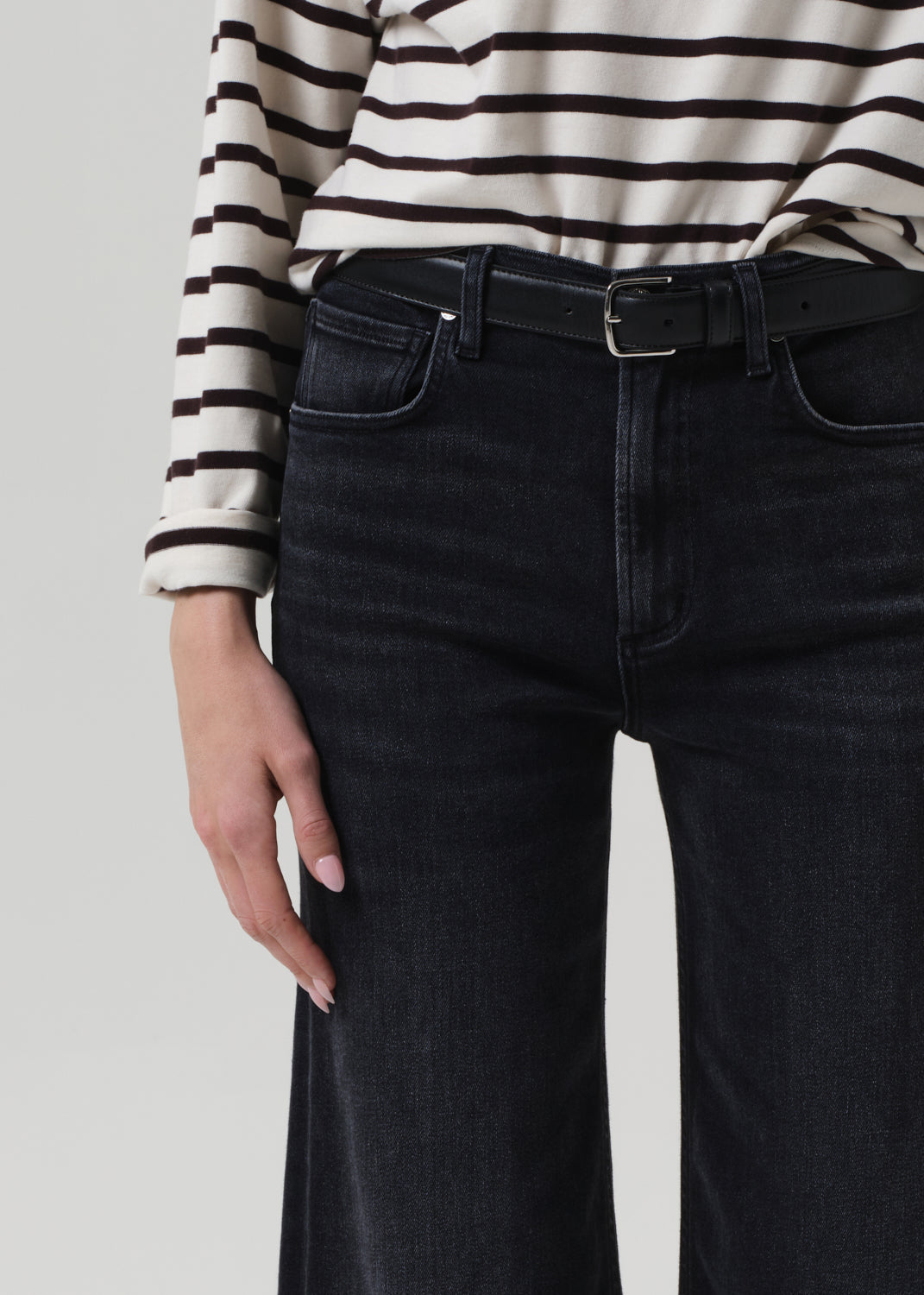Lyra Wide Leg Crop Raw Hem