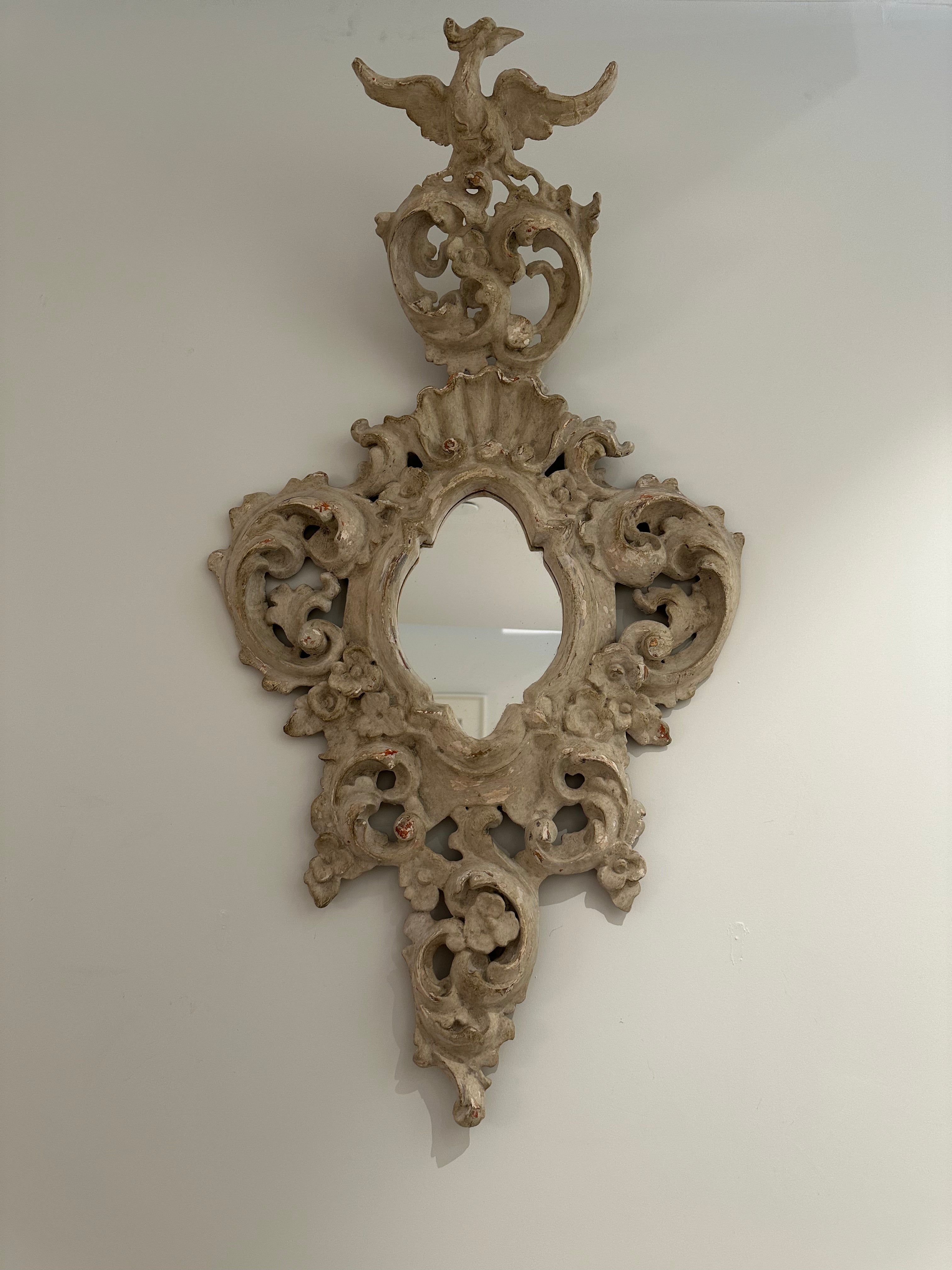 Antique Carved Roccoco Mirror
