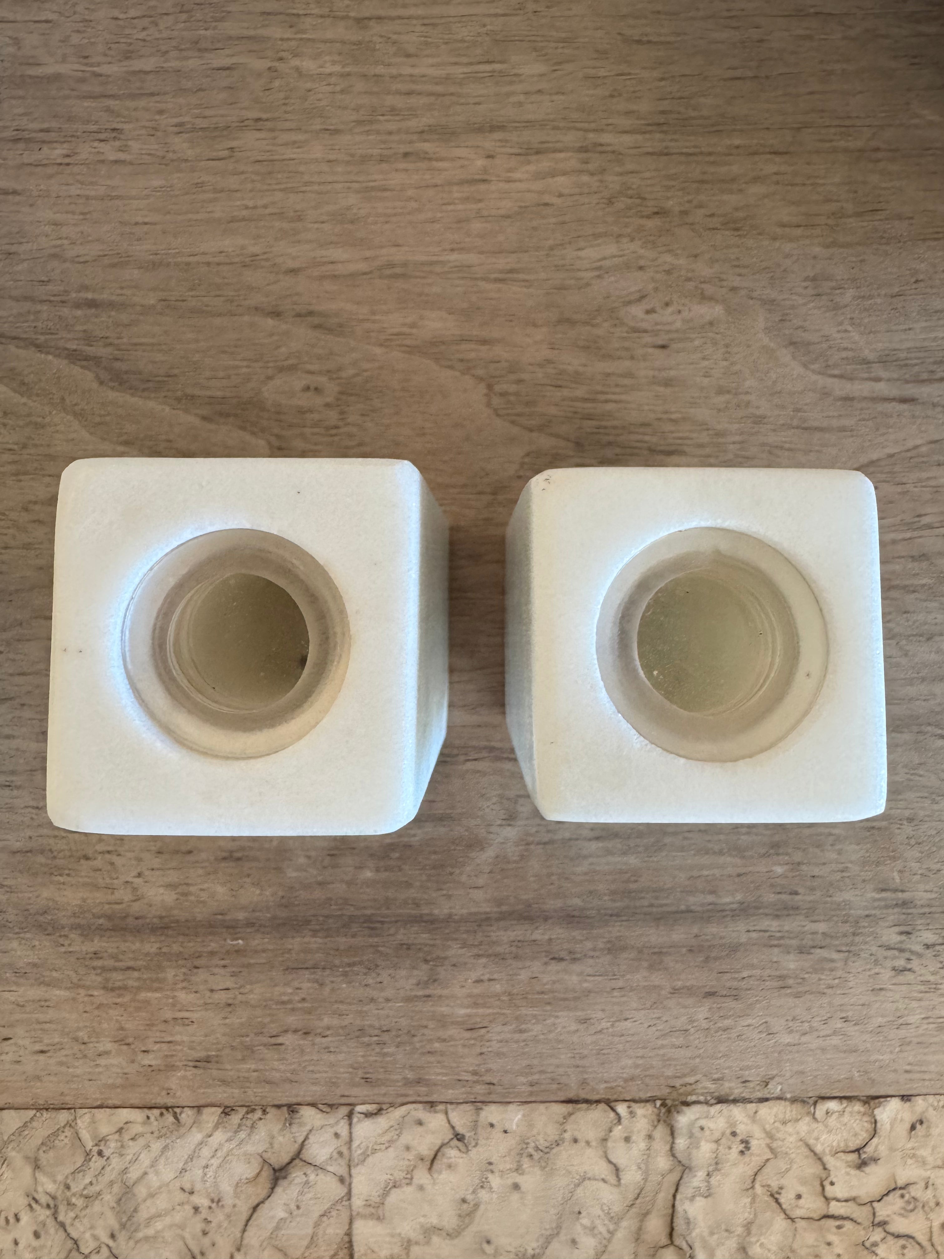 Square Marble Salt & Pepper Shaker Set