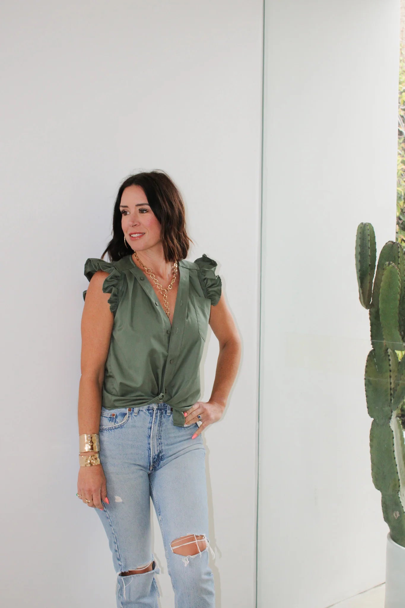 Olivia in Olive Green
