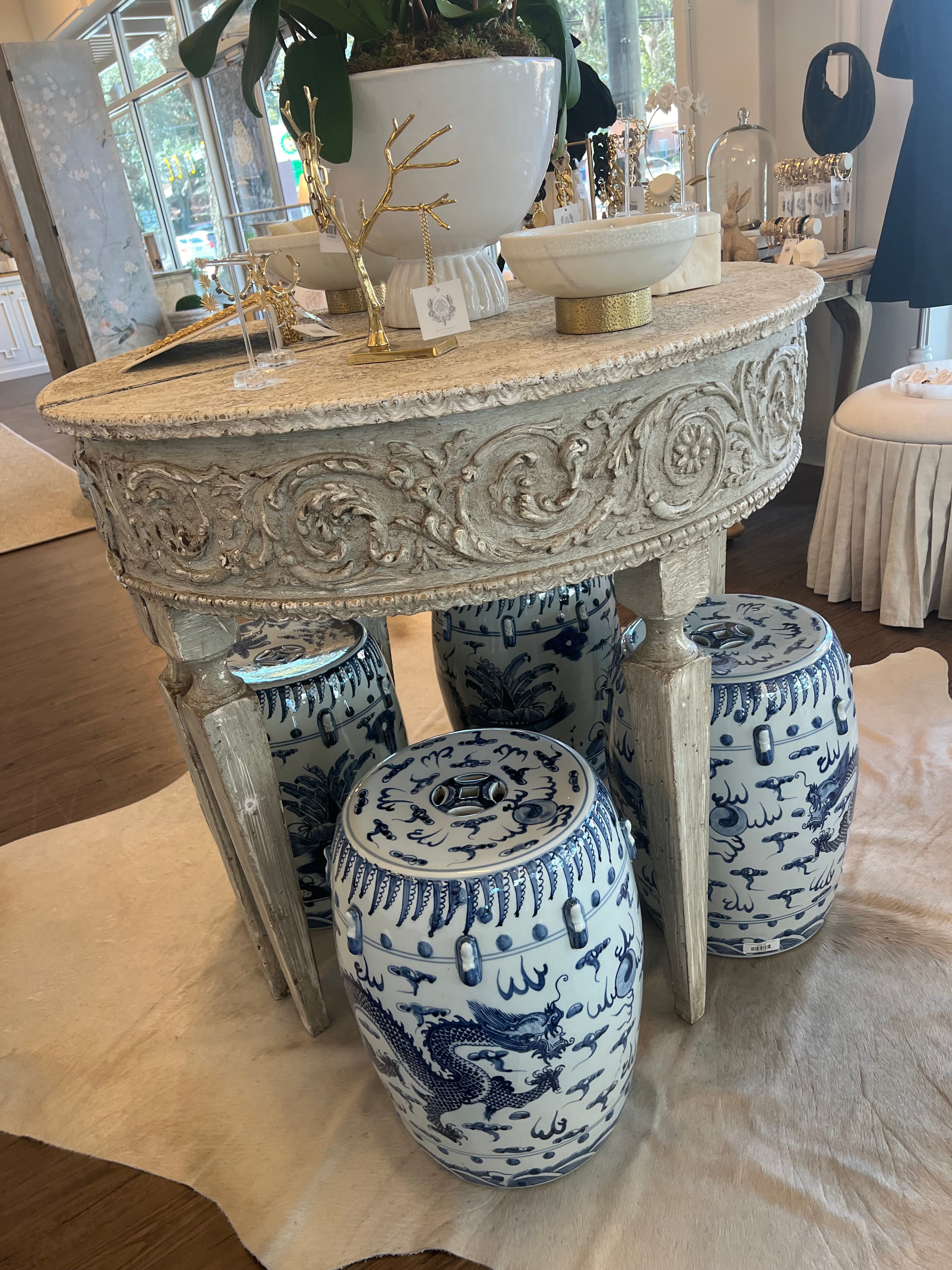 French Antique Demi-Lune